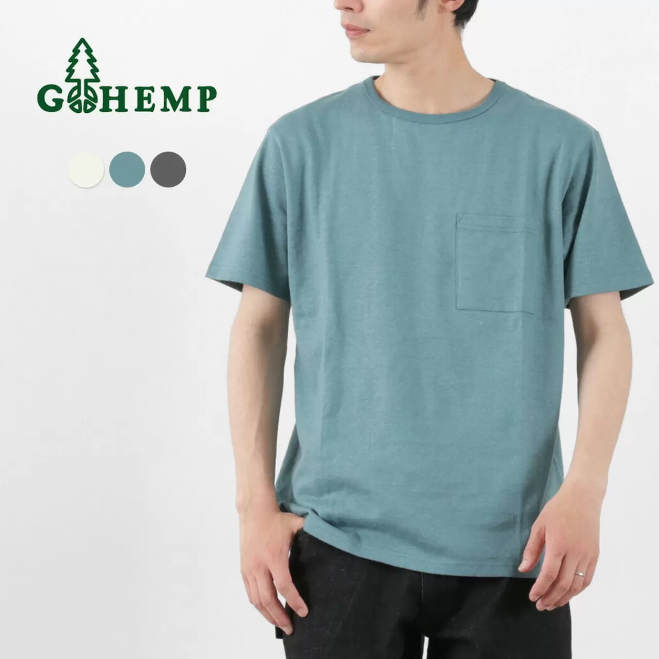 GOHEMP Short Sleeves>10Oz Basic Fit Pocket T-Shirt