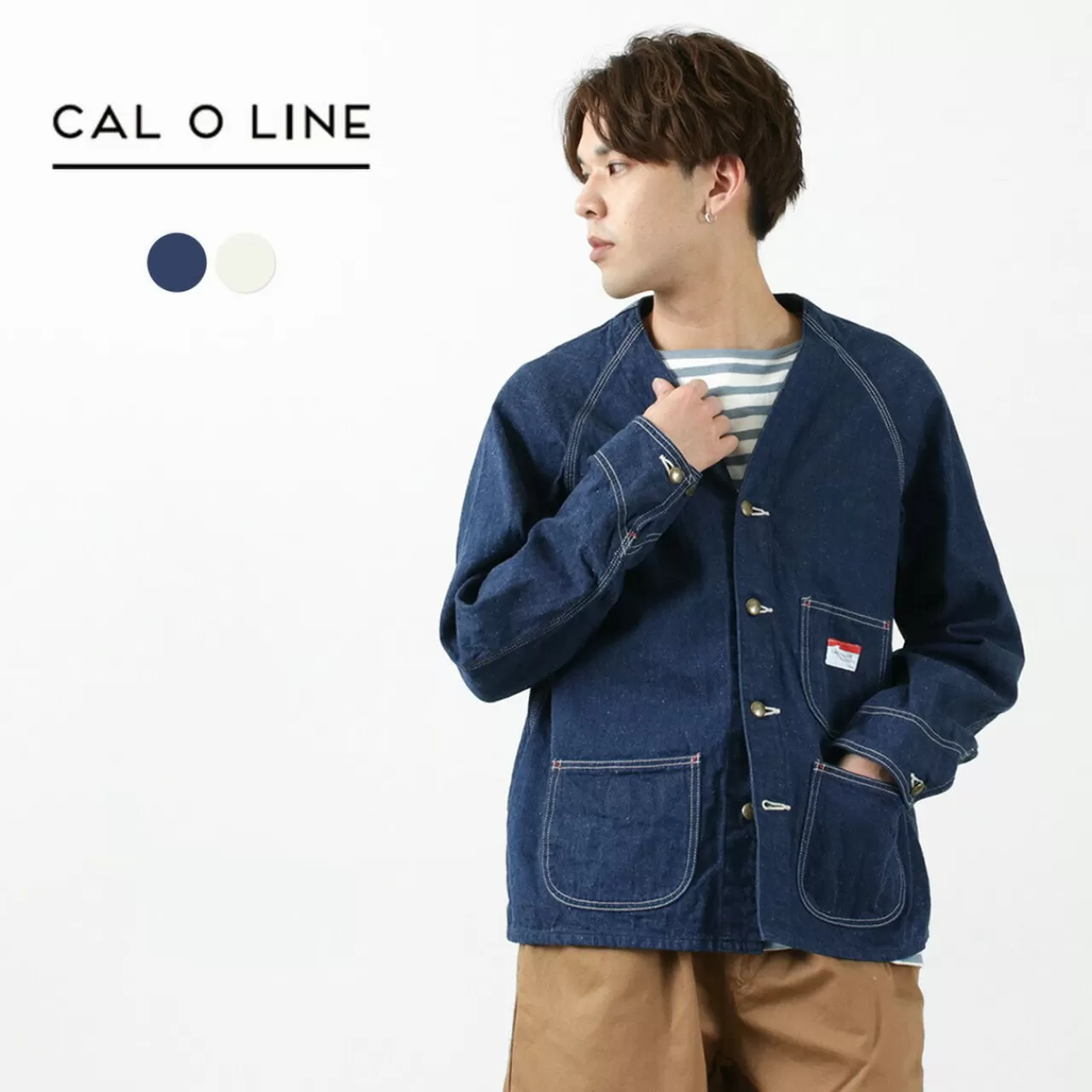 CAL O LINE Jackets>10Oz Nep Denim Engineer Jacket