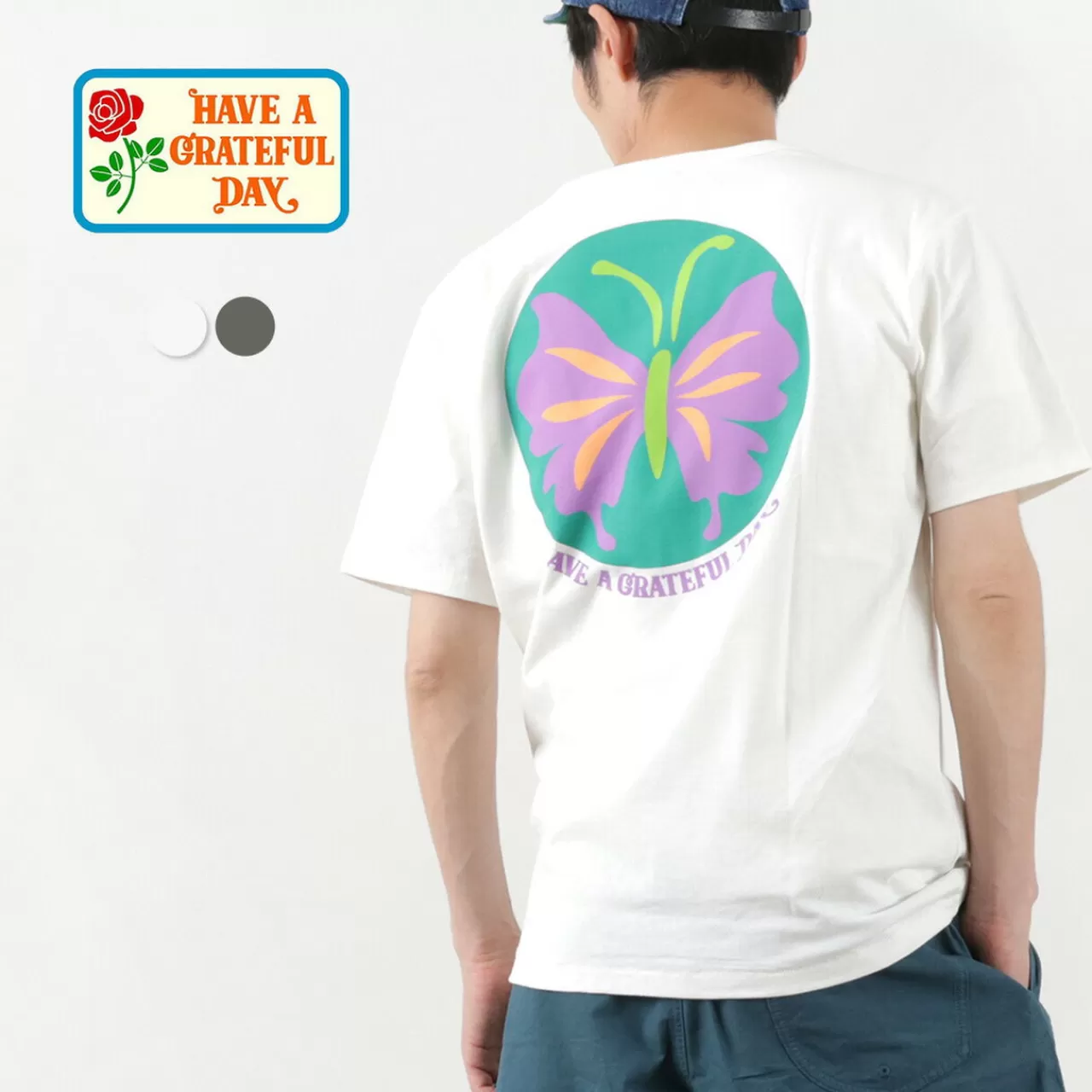 HAVE A GRATEFUL DAY Short Sleeves>11Oz T-Shirt Butterfly #2