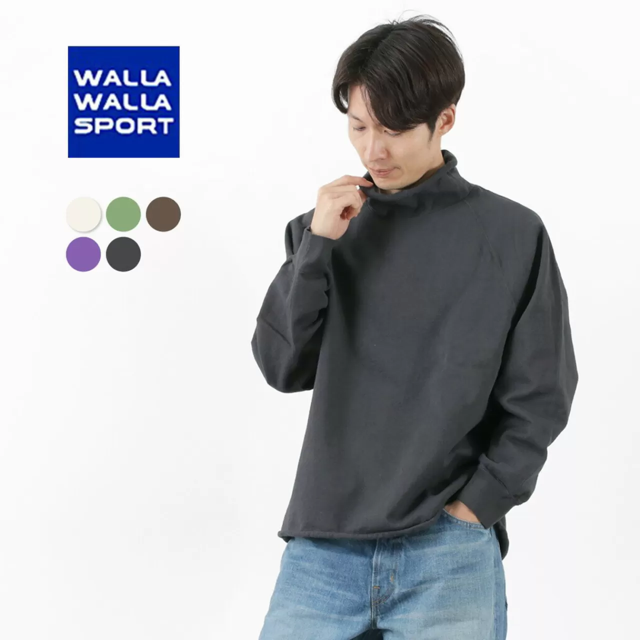 WALLA WALLA SPORT Long Sleeves>13Oz Rollneck Turtle Sweatshirt