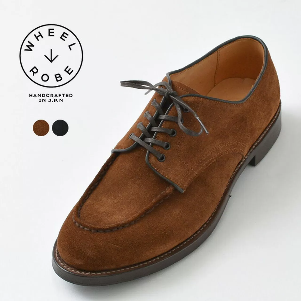 WHEELROBE Boots>15078S Heavy Stitching Moc Toe Suede Shoes