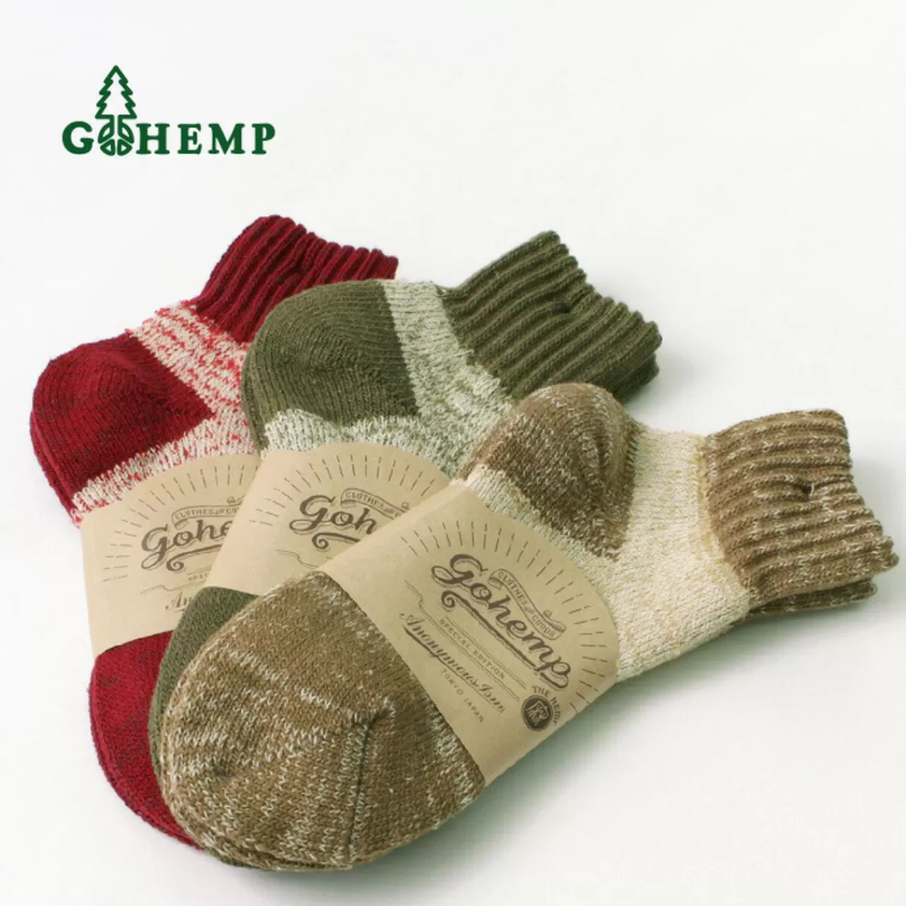 GOHEMP Socks>2-Tone Pile Quarter Socks