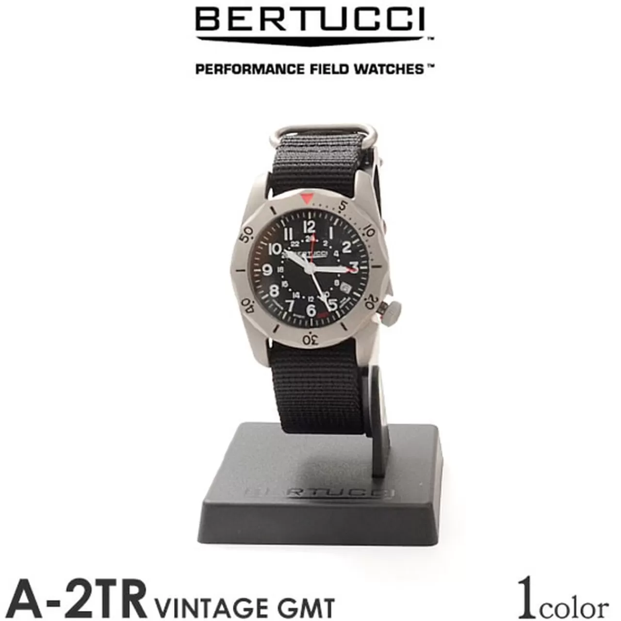 BERTUCCI Watches>A-2Tr Vintage Gmt Black