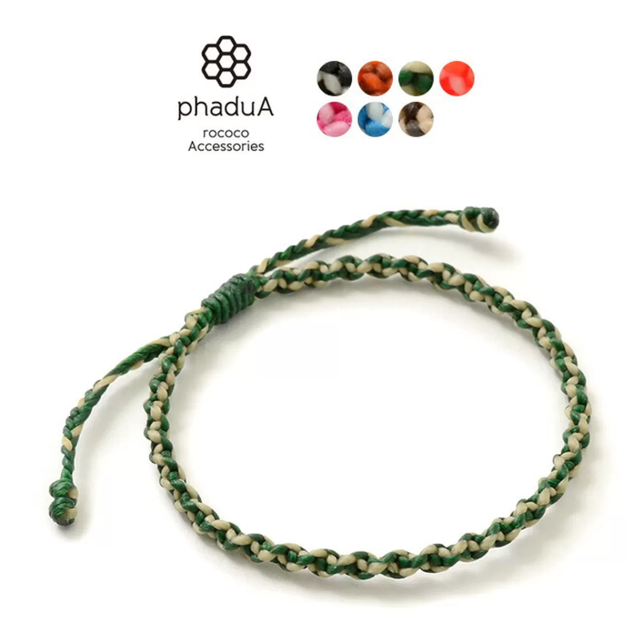 PHADUA Anklets>Anklet Wax Cord 2 Tone