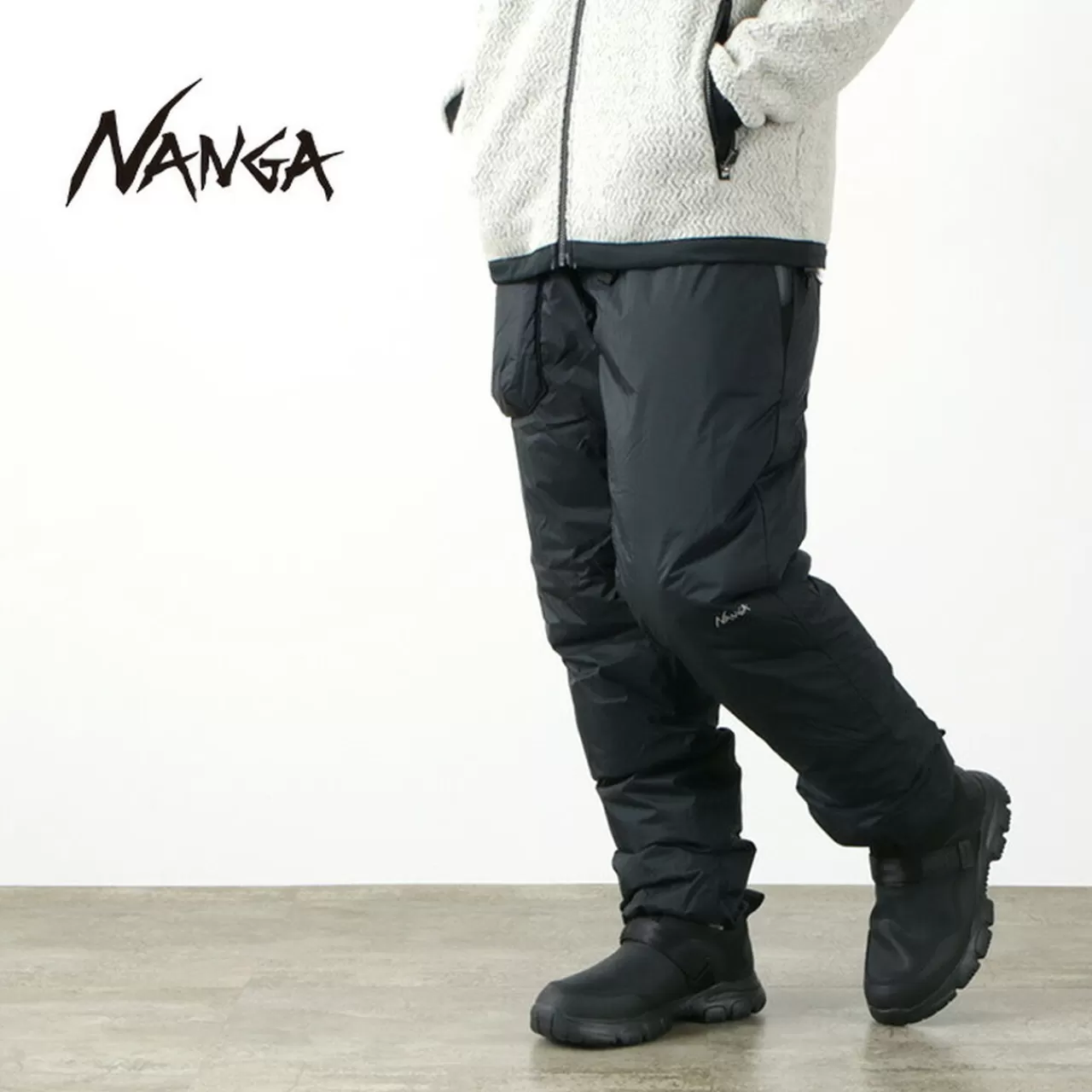 NANGA Trousers>Aurora Down Pants Black