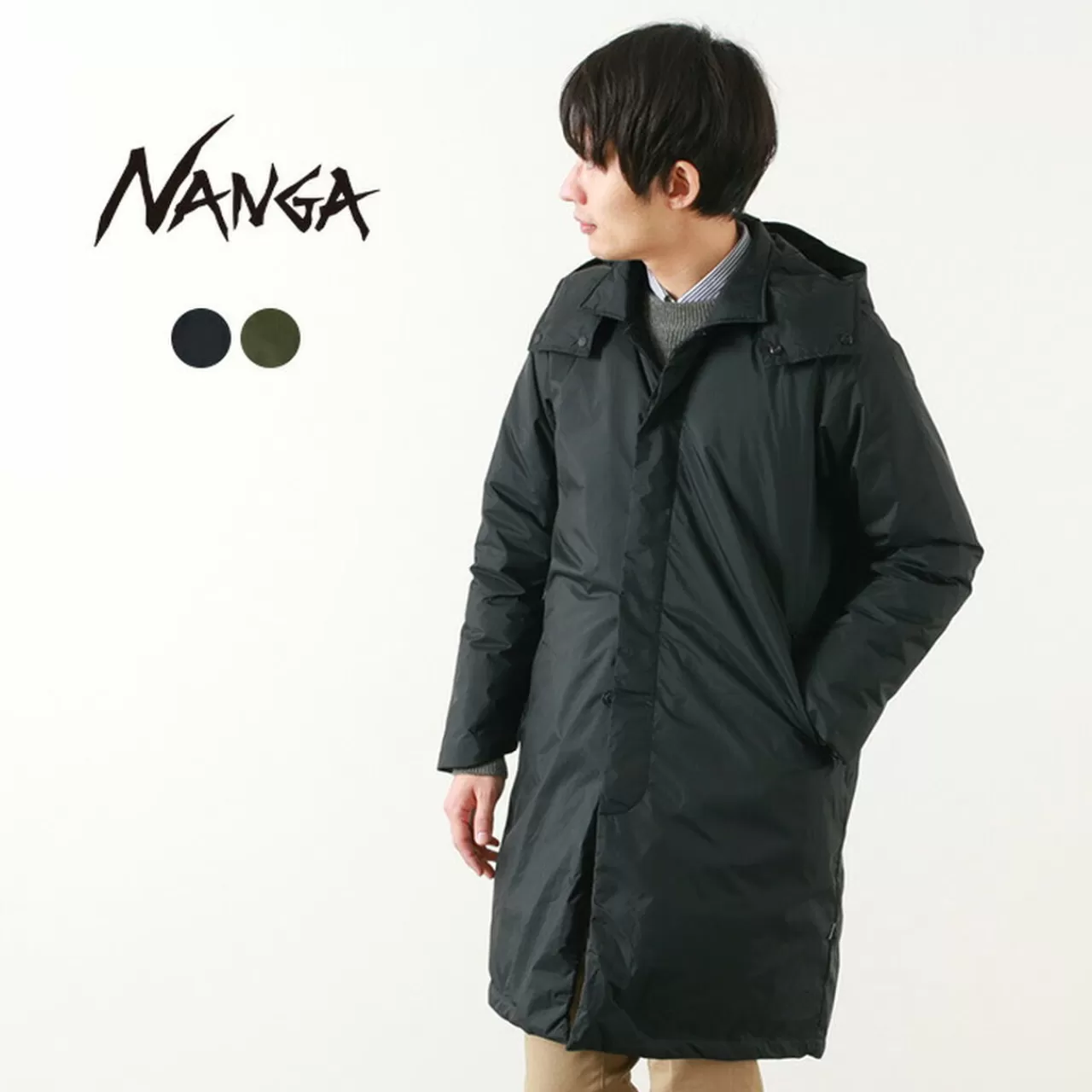 NANGA Down Jackets>Aurora Sten Collar Down Coat