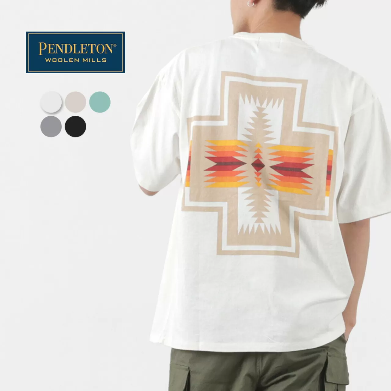 PENDLETON Short Sleeves>Back Print T-Shirt