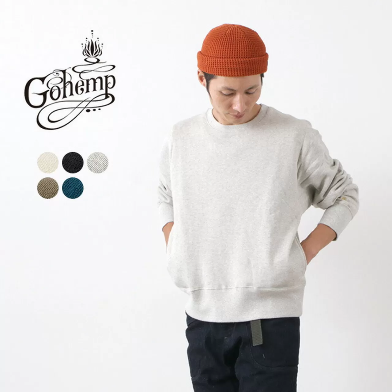 GOHEMP Long Sleeves>Basic Crew Sweatshirt