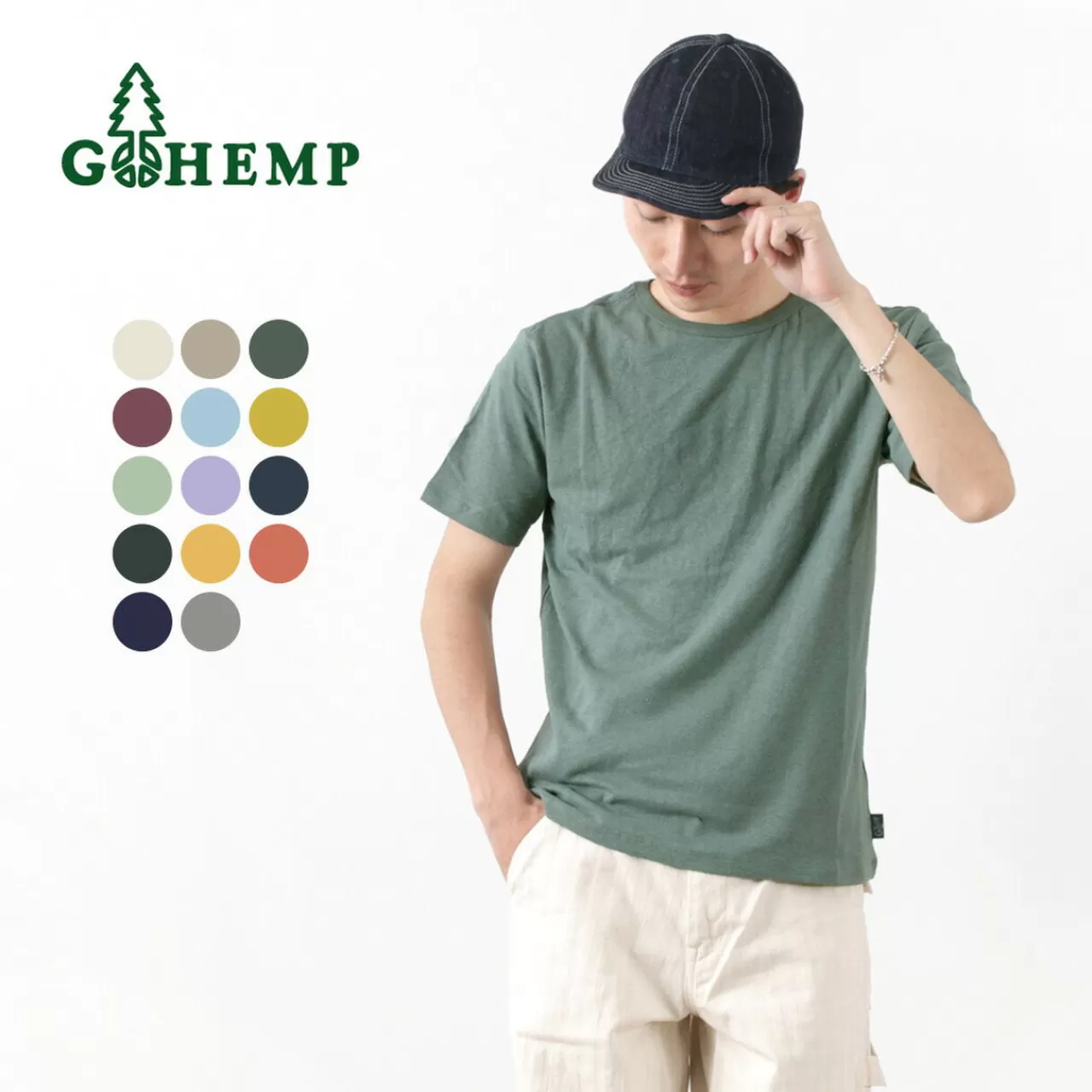 GOHEMP Short Sleeves>Basic Short Sleeve T-Shirt