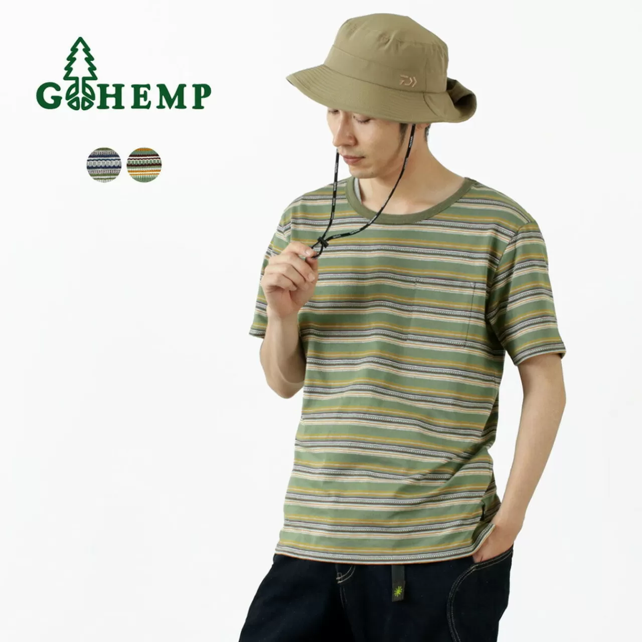 GOHEMP Short Sleeves>Basic Short-Sleeve Pocket T-Shirt