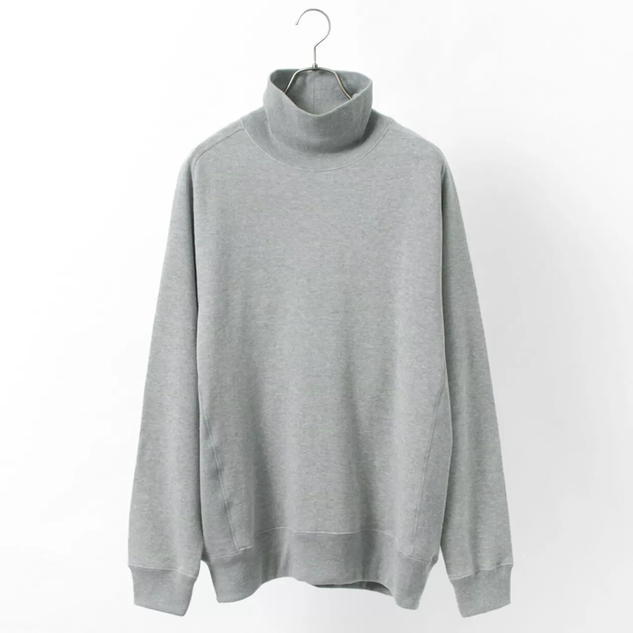 MOC T Long Sleeves>Bespoke Neon Hanging Lined High Neck Po Heathergrey_Neongreen