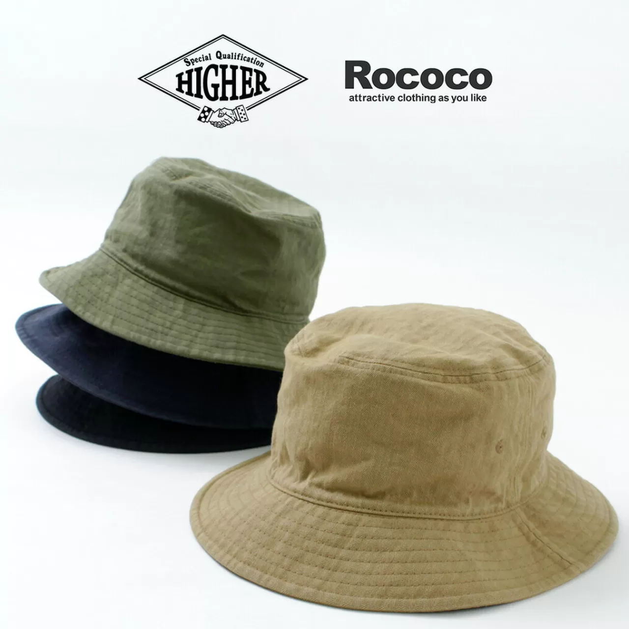 HIGHER Hats>Bespoke Vintage Herringbone Bucket Hat