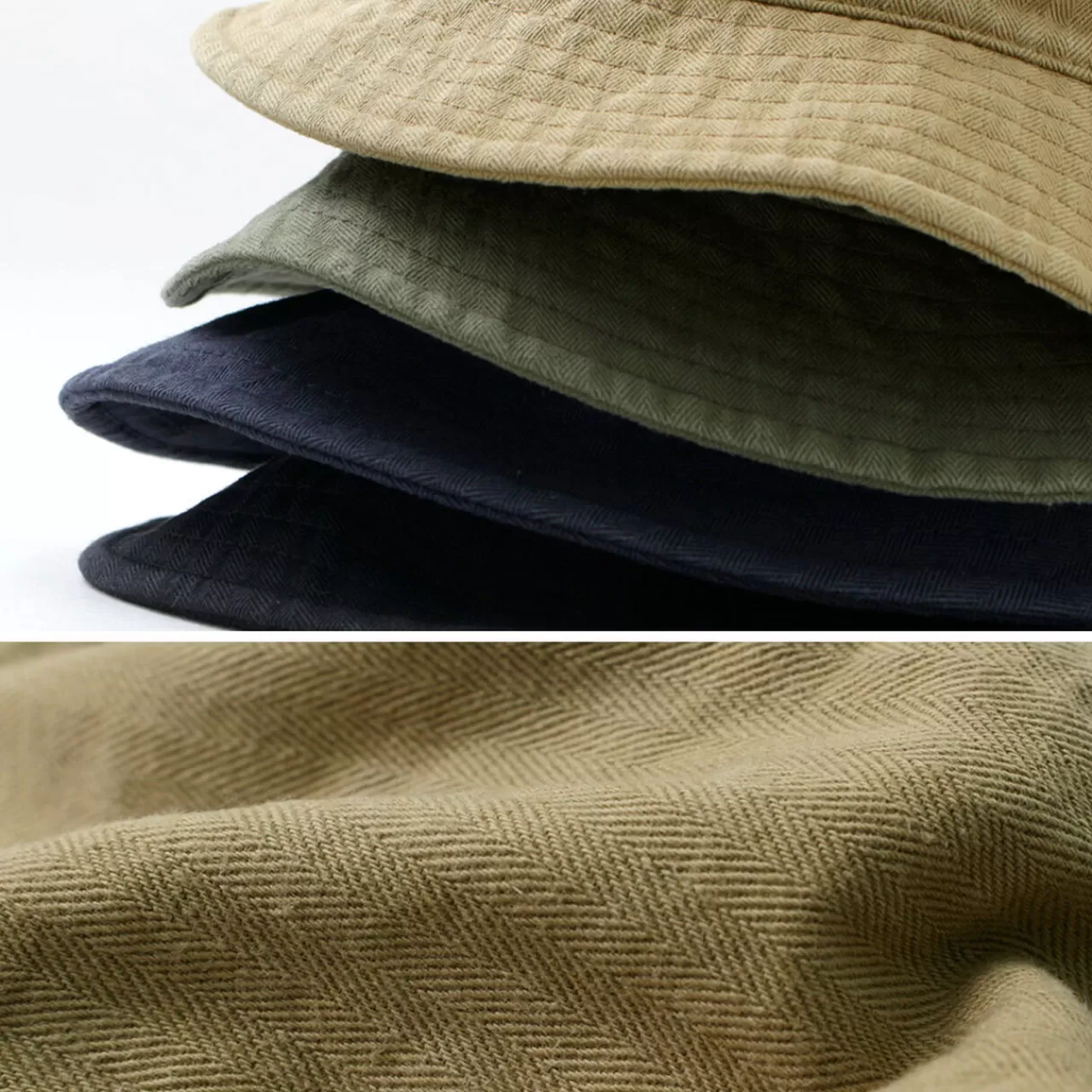 HIGHER Hats>Bespoke Vintage Herringbone Bucket Hat