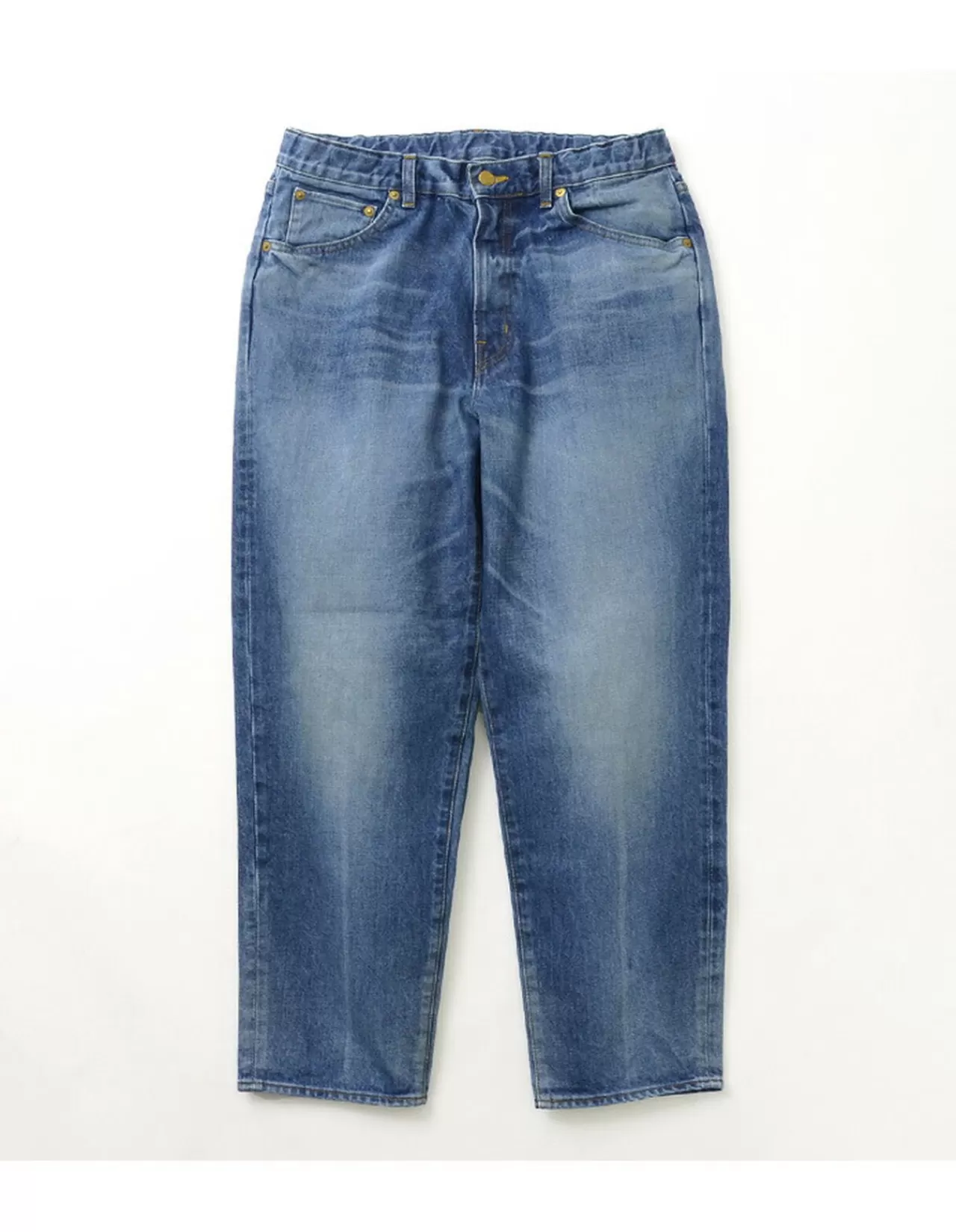 HARVESTY Trousers>Big Denim Pants Used Blue Usedblue