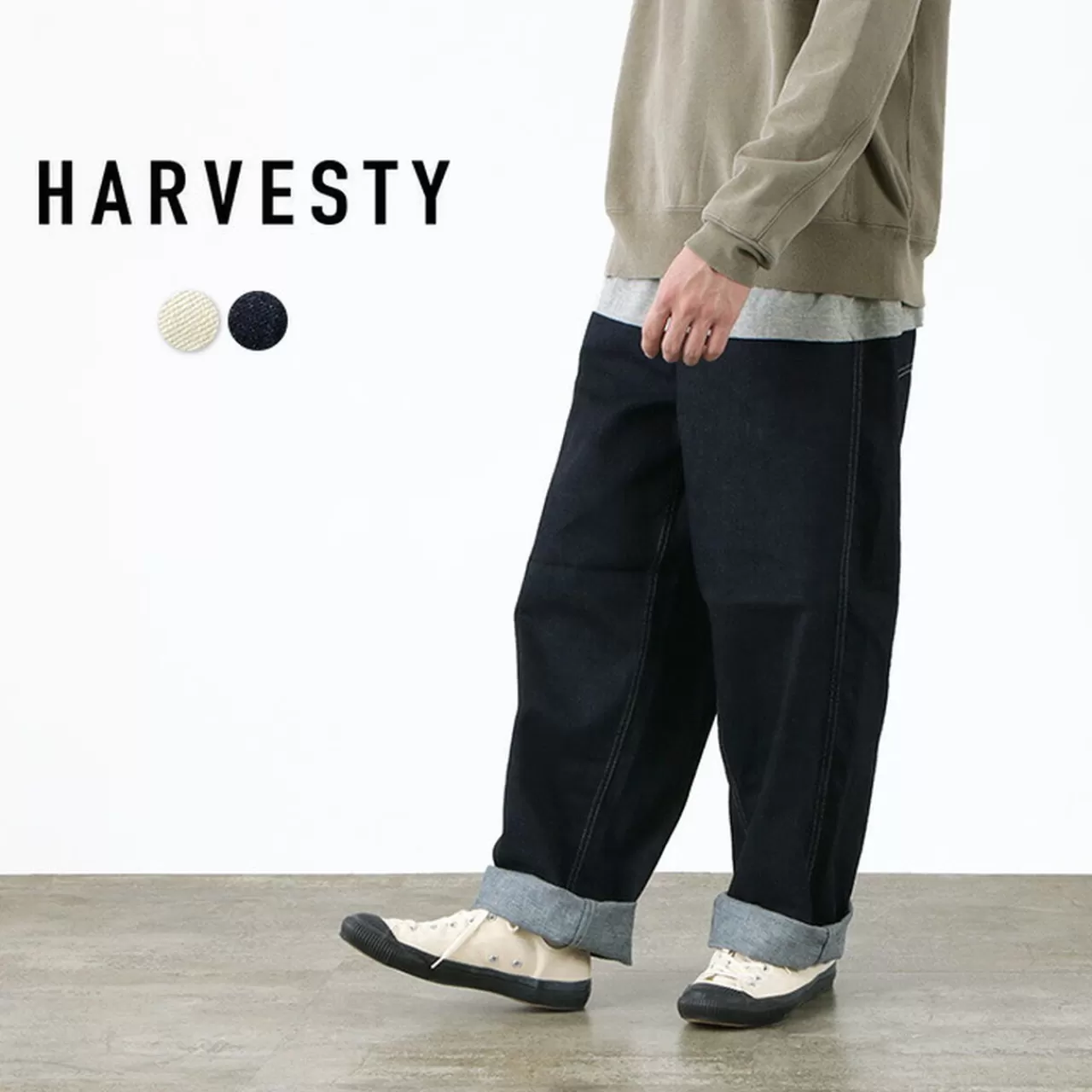 HARVESTY Trousers>Big Painter/12Oz Denim