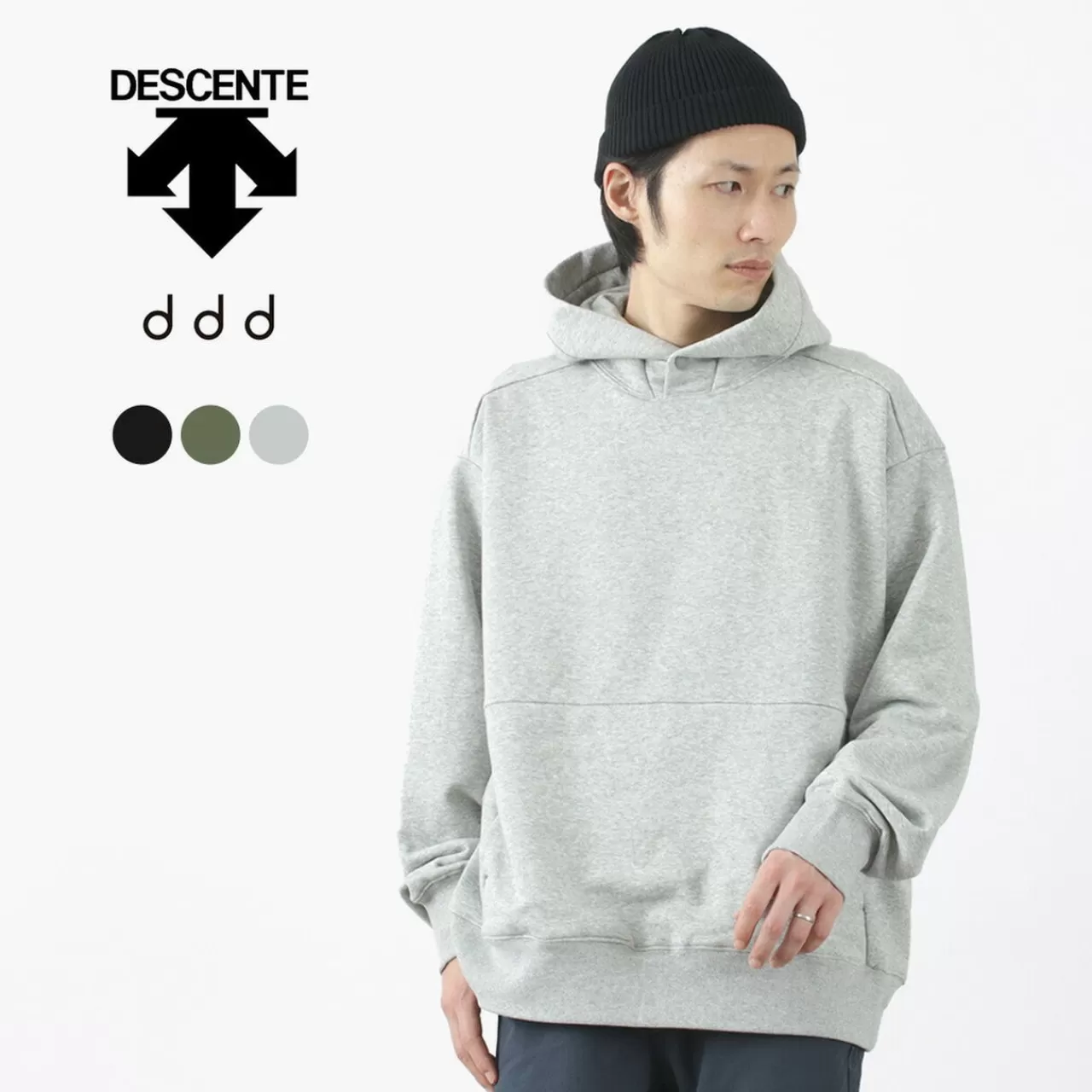 DESCENTE ddd Long Sleeves>Block Pocket Sweatshirt Parka