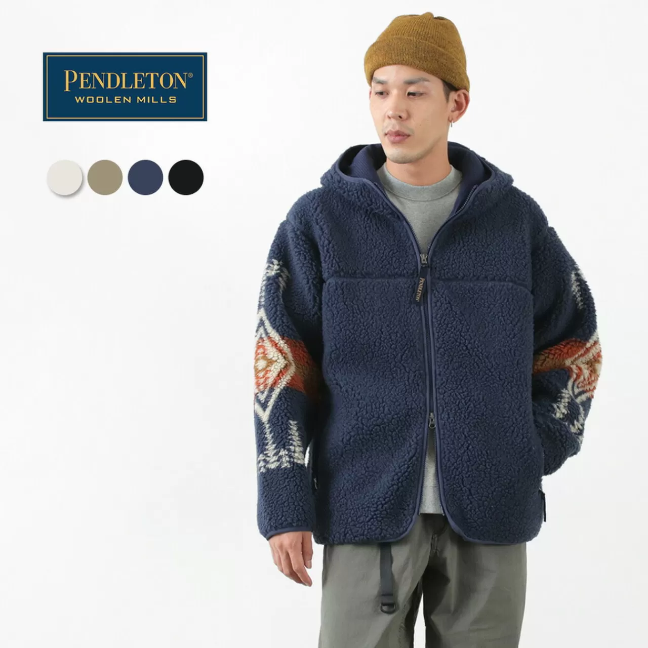 PENDLETON Jackets>Boa Jacquard Zip Hoodie