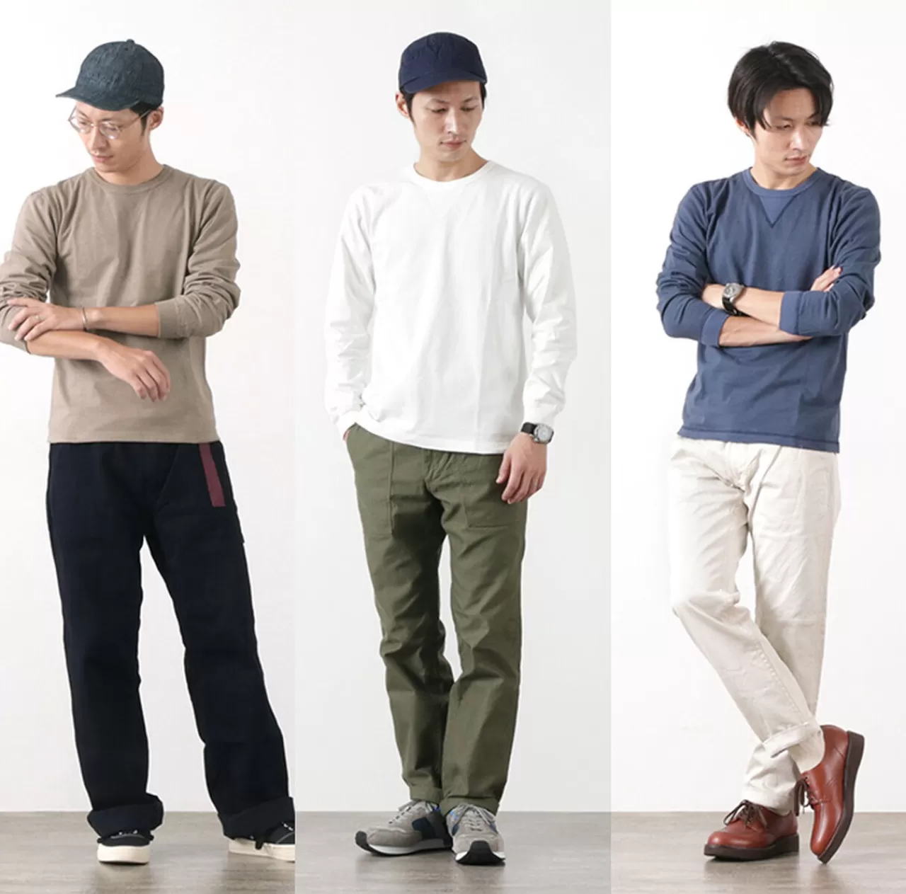 BARNS Long Sleeves>Br-3043 Small Knitted Vintage L/S Crew Neck T-Shirt
