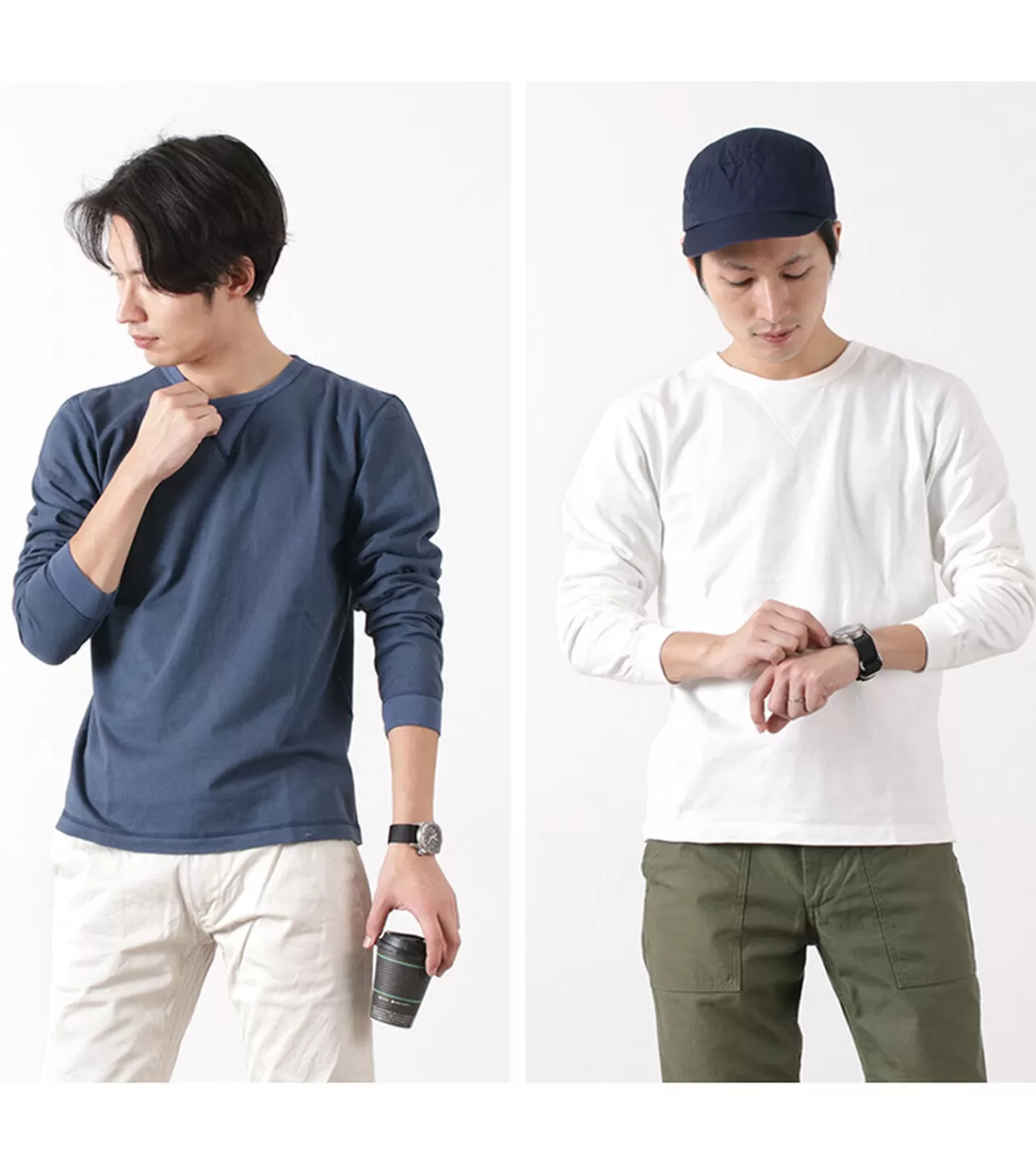 BARNS Long Sleeves>Br-3043 Small Knitted Vintage L/S Crew Neck T-Shirt