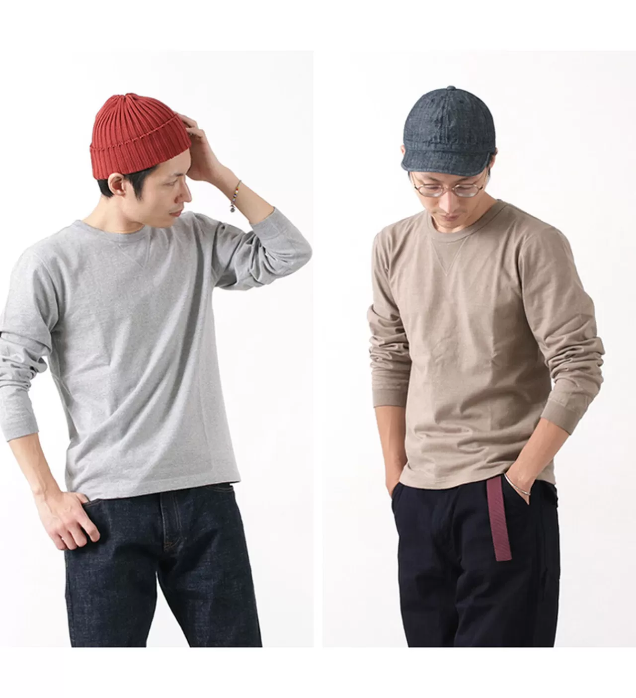 BARNS Long Sleeves>Br-3043 Small Knitted Vintage L/S Crew Neck T-Shirt