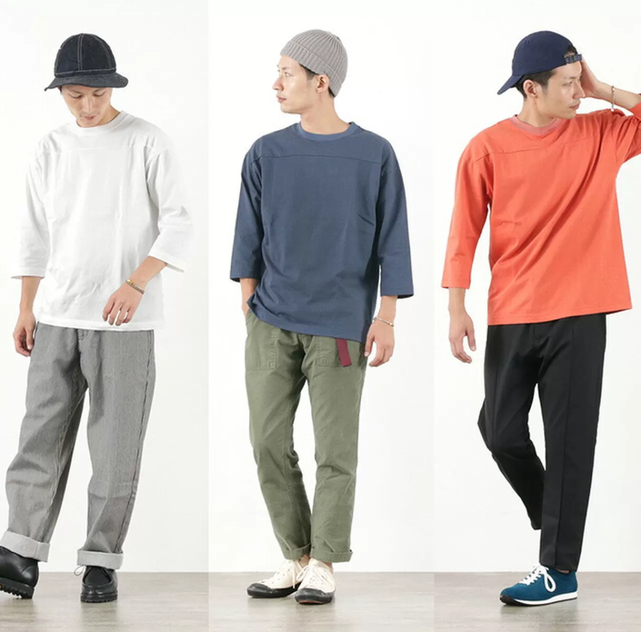 BARNS 3/4 Sleeves>Br-8000 Vintage Football T-Shirt