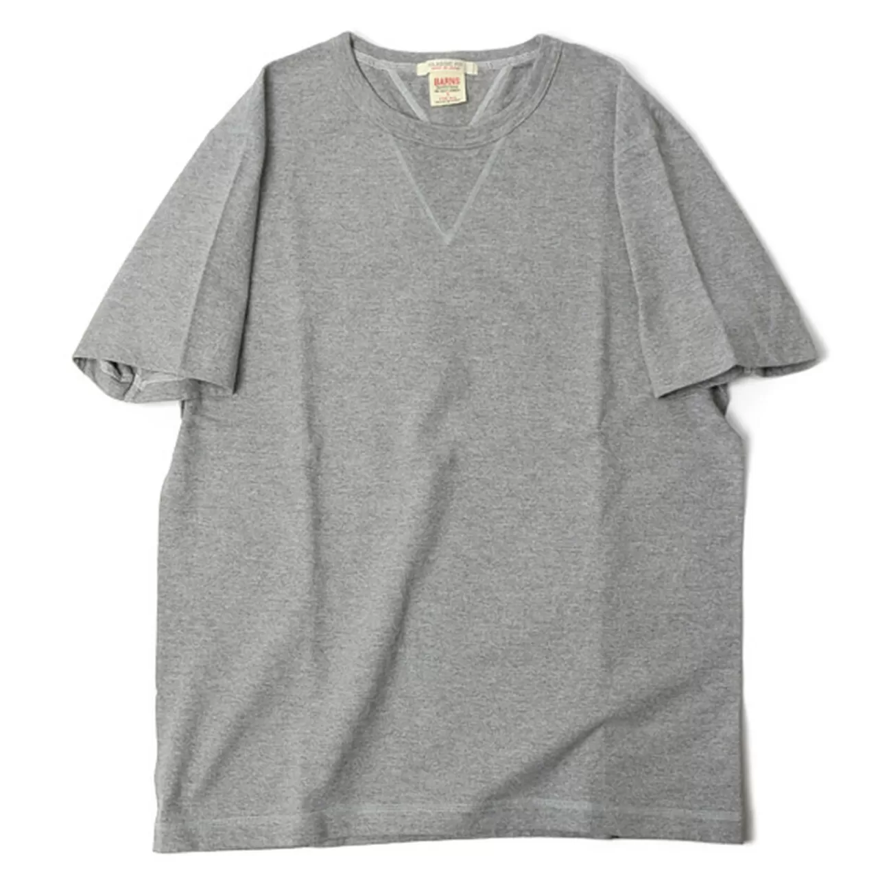 BARNS Short Sleeves>Br-8145 Small Knitted Vintage Gusset Short Sleeve Crew Neck T-Shirt