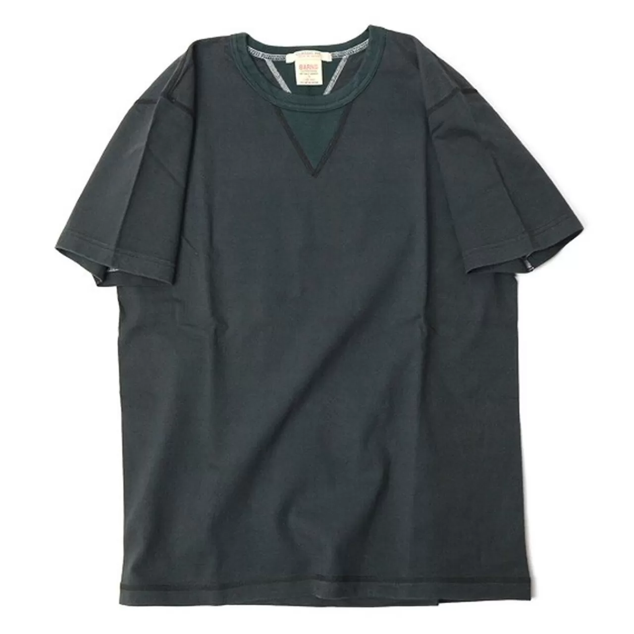 BARNS Short Sleeves>Br-8145 Small Knitted Vintage Gusset Short Sleeve Crew Neck T-Shirt