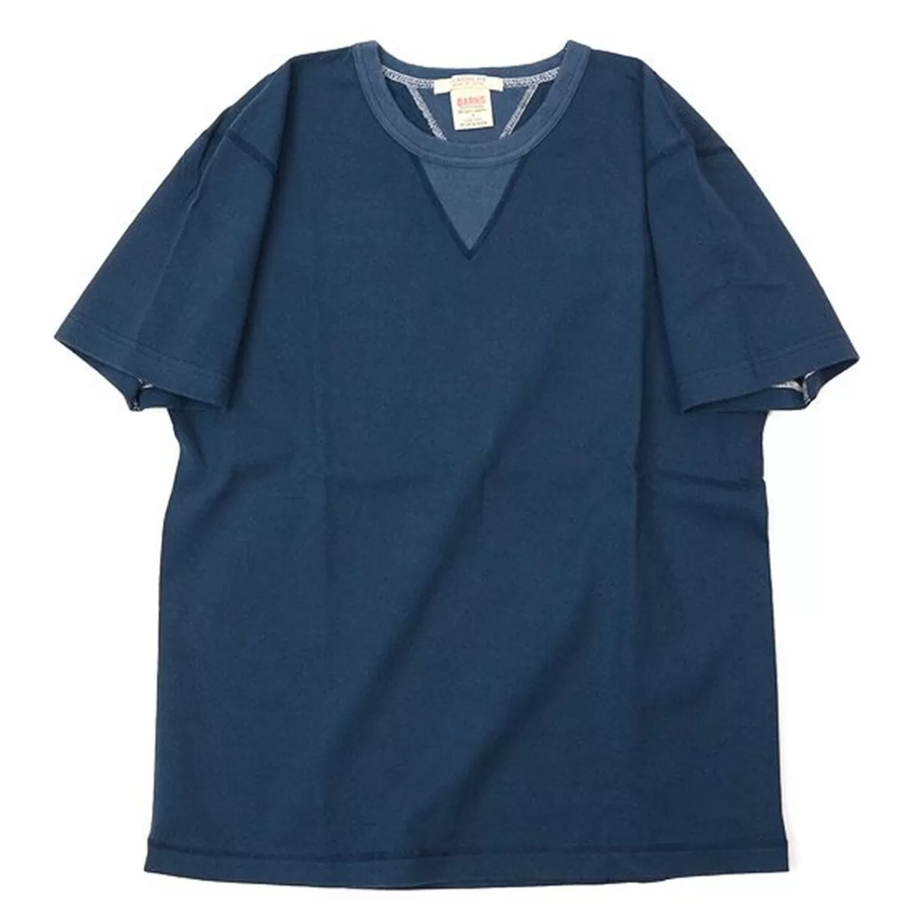 BARNS Short Sleeves>Br-8145 Small Knitted Vintage Gusset Short Sleeve Crew Neck T-Shirt