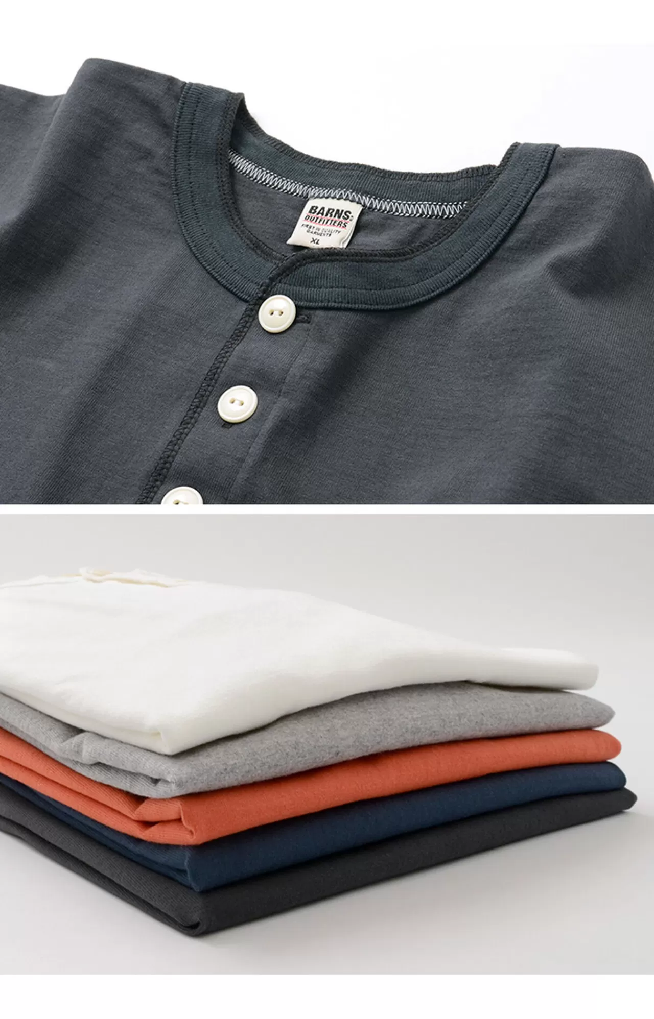 BARNS Short Sleeves>Br-8146 Knitted Henley Neck Short Sleeve Crew Neck T-Shirt