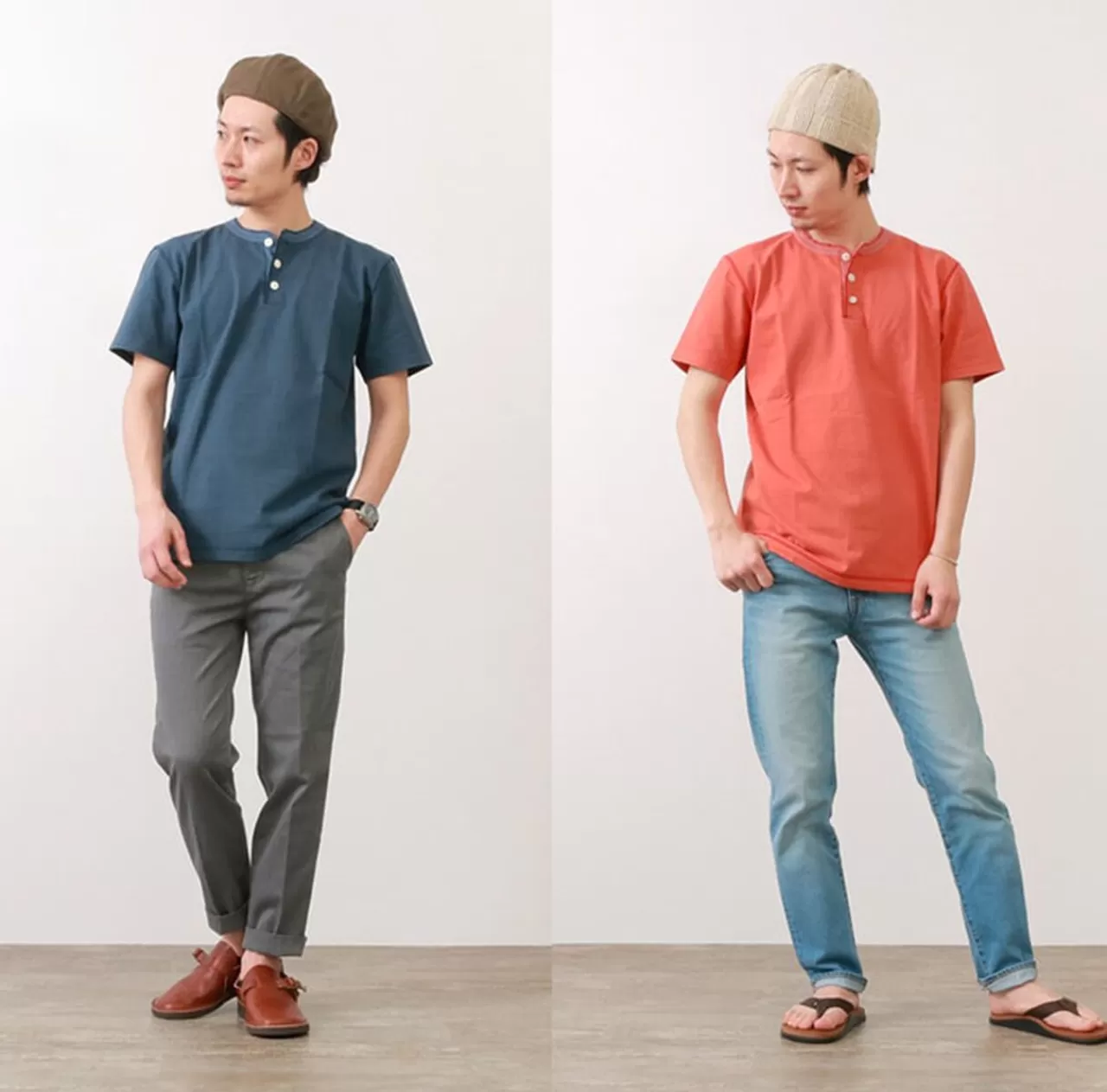 BARNS Short Sleeves>Br-8146 Knitted Henley Neck Short Sleeve Crew Neck T-Shirt