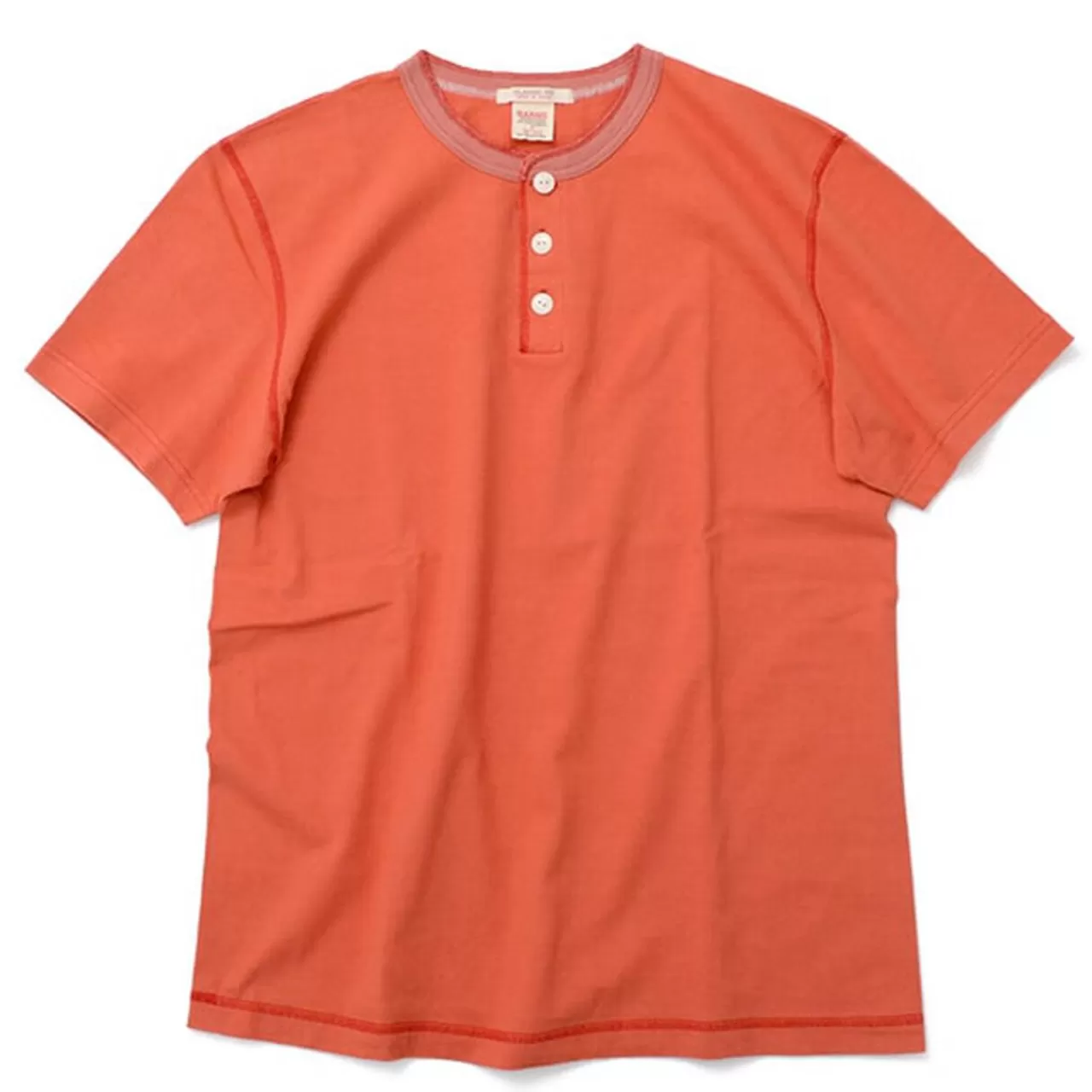 BARNS Short Sleeves>Br-8146 Knitted Henley Neck Short Sleeve Crew Neck T-Shirt