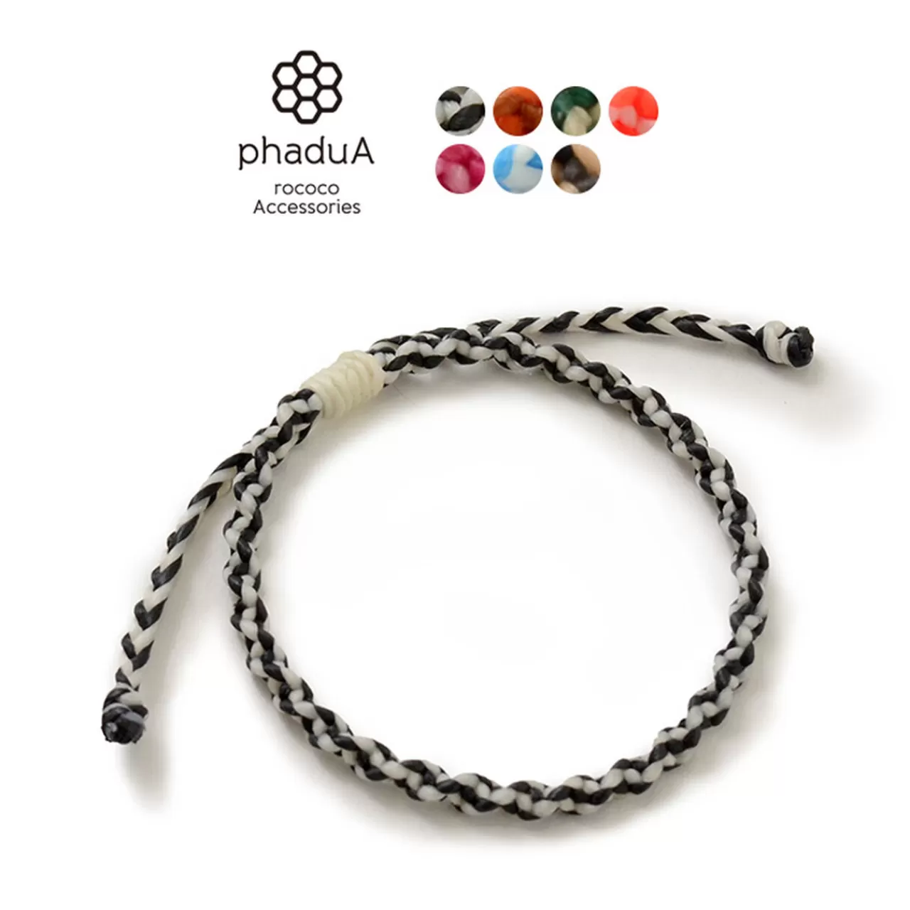 PHADUA Bracelets>Bracelet Wax Cord 2-Tone