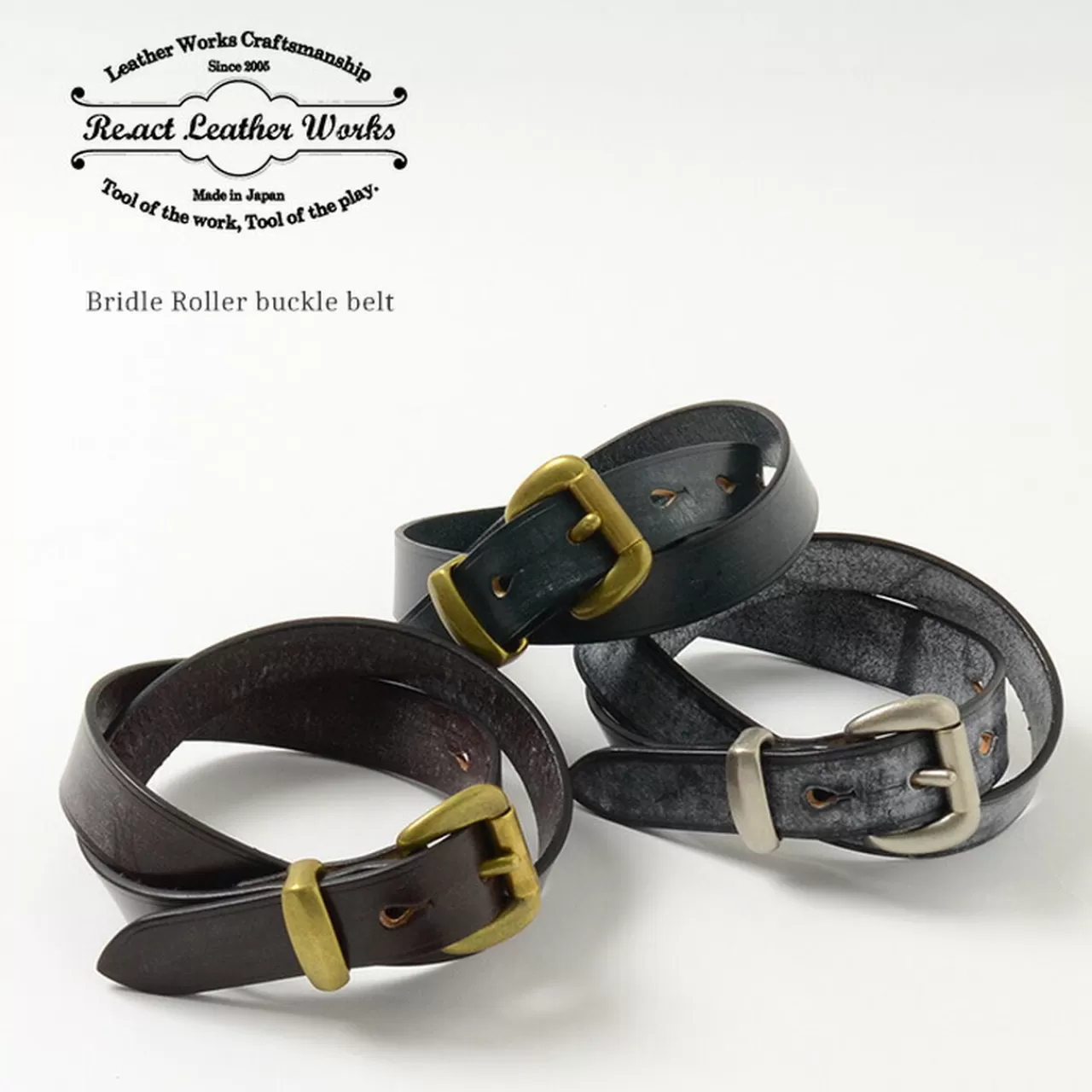 RE.ACT Belt>Bridle Leather Roller Buckle Belt 30Mm