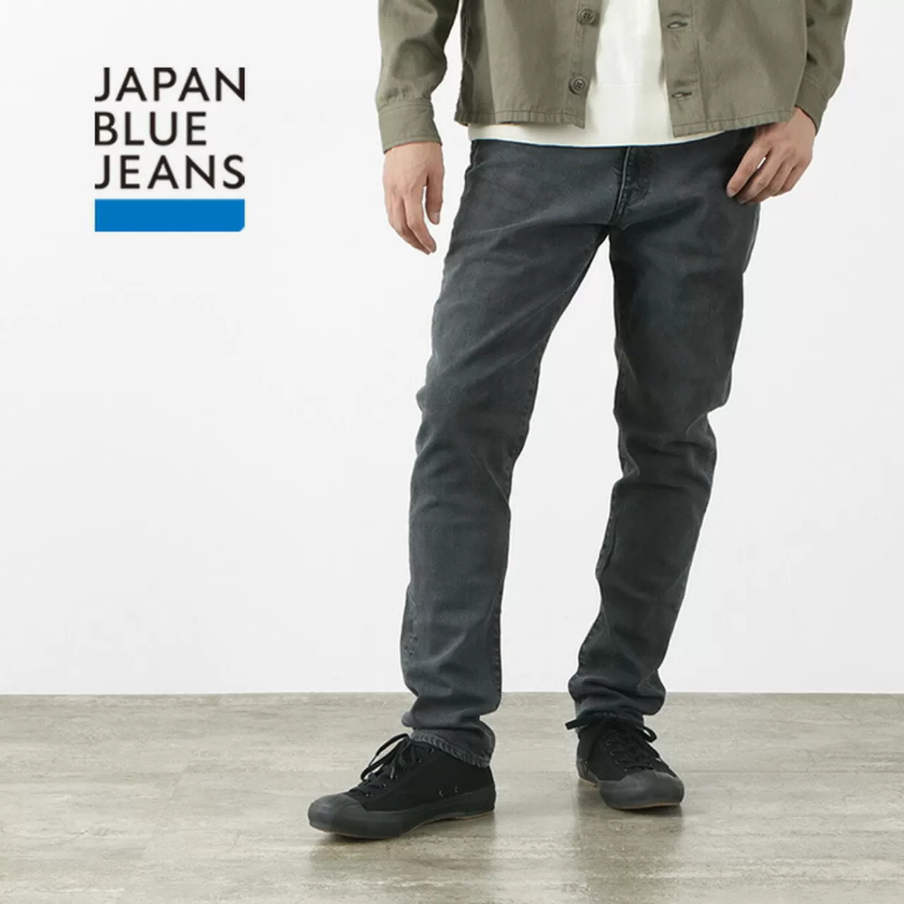 JAPAN BLUE JEANS Trousers>Calif Tapered Overdyed Rosewood Black