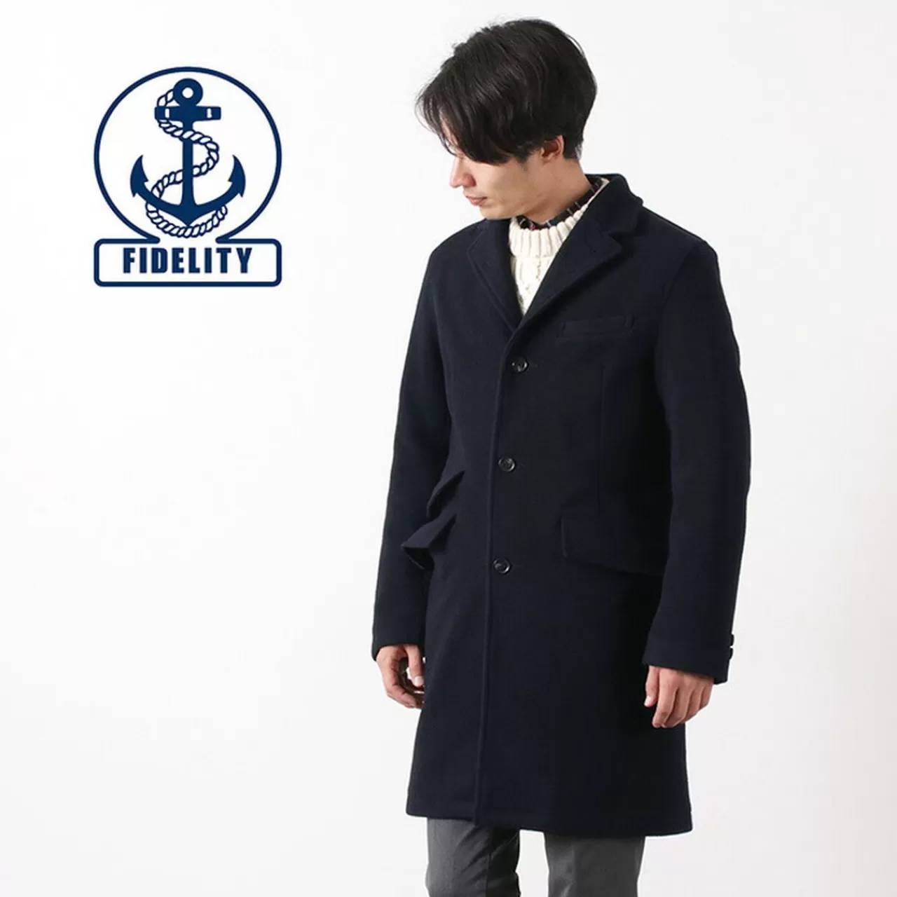 FIDELITY Coats>Chester Coat Navy