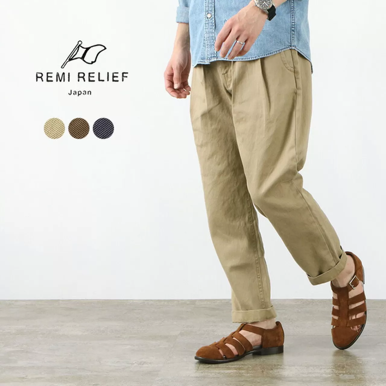 REMI RELIEF Trousers>Chino 2-Tuck Pants