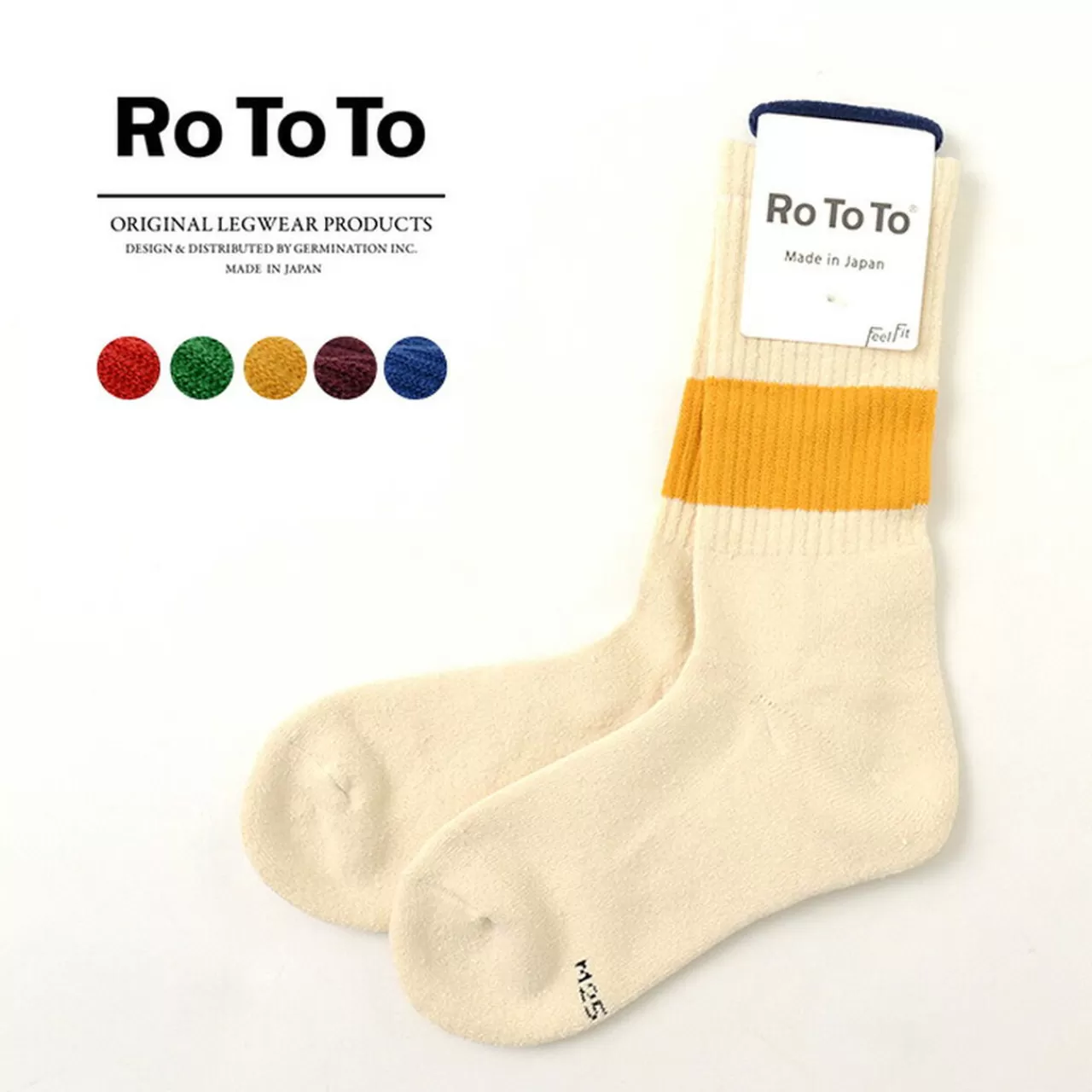 ROTOTO Socks>Classic Crew Socks Silk Cotton