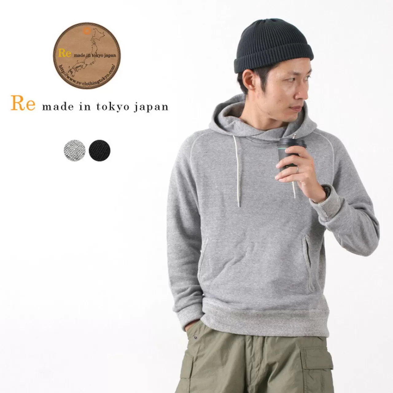 RE MADE IN TOKYO JAPAN Long Sleeves>Classic Sweatshirt Pullover Hoodie