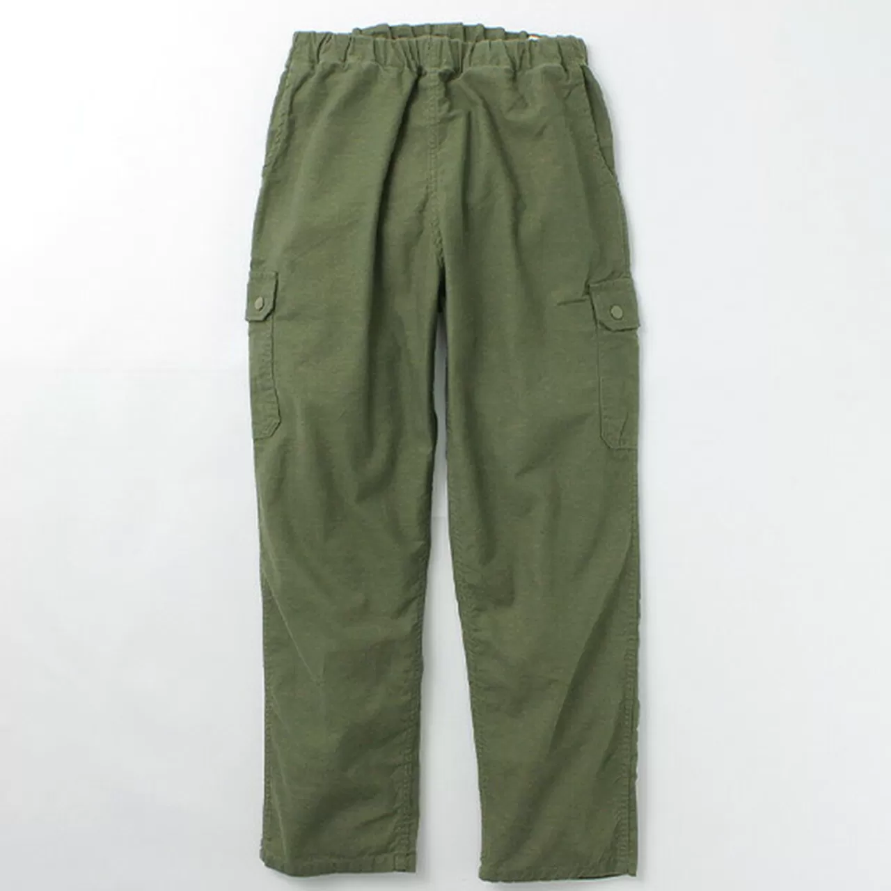 JAPAN BLUE JEANS Trousers>Code:Silver Loose Back Satin Easy Cargo Pants Olive