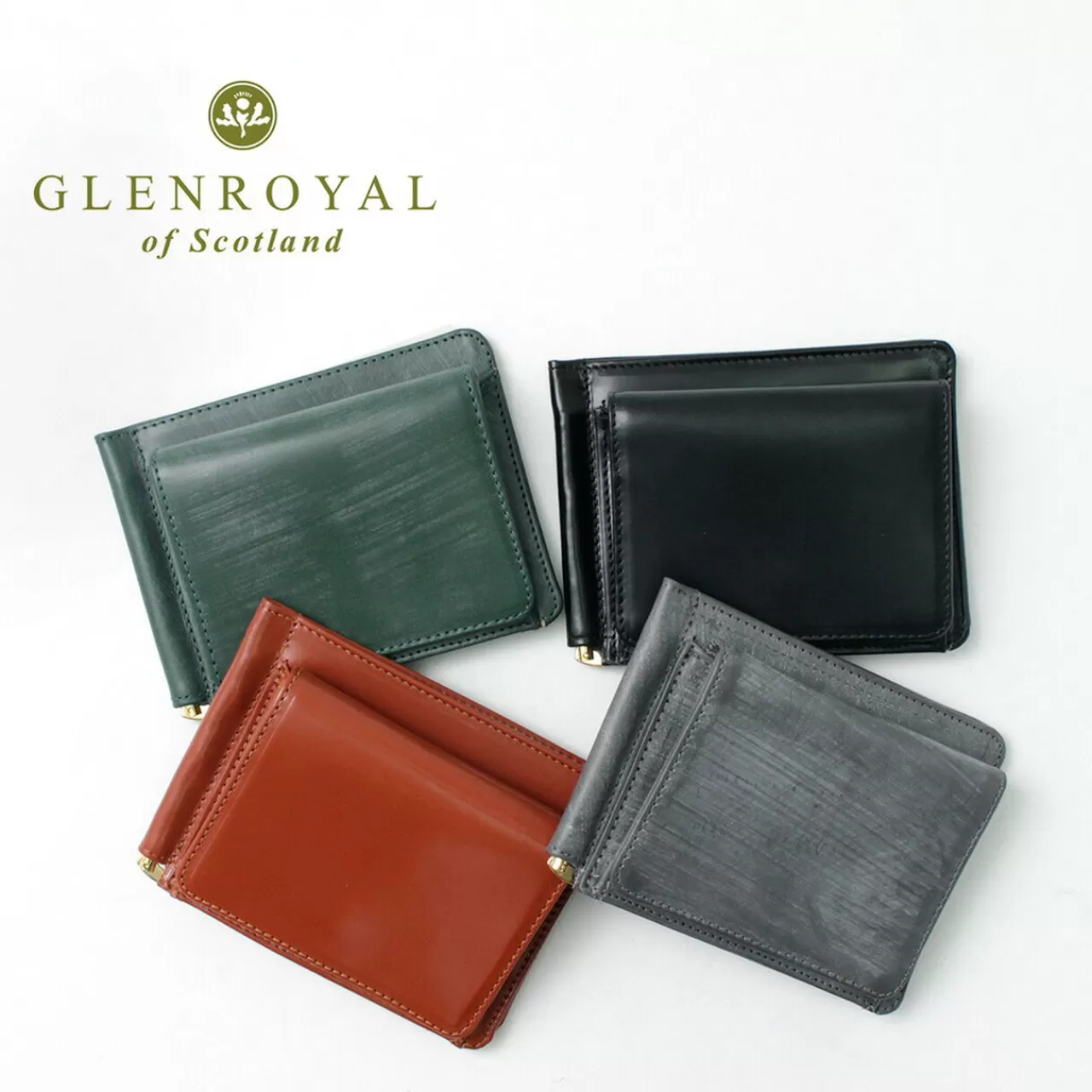 GLENROYAL Wallets>Coin Pocket With Money Clip