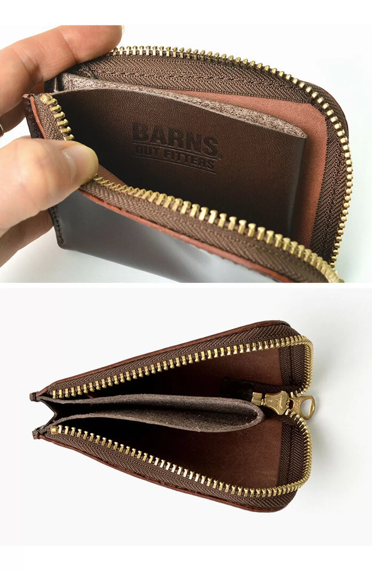 BARNS Wallets>Color Custom L-Shaped Zipper Mini Wallet