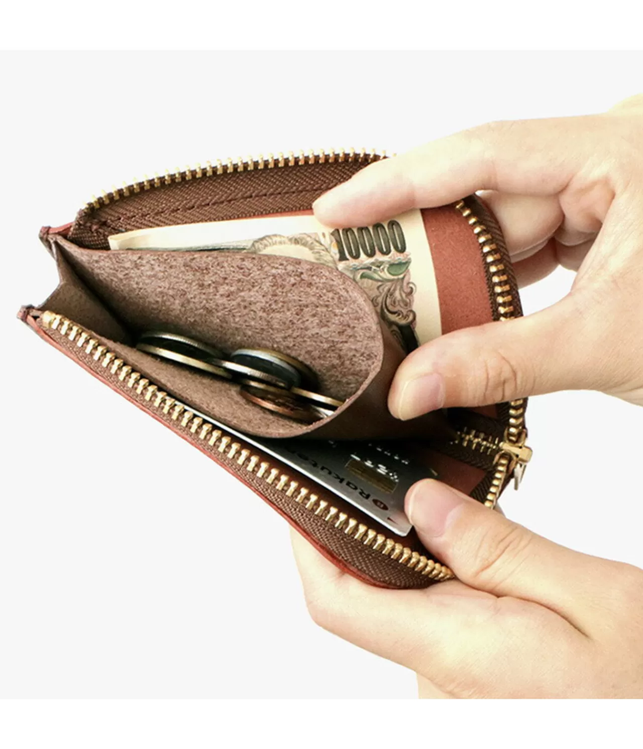 BARNS Wallets>Color Custom L-Shaped Zipper Mini Wallet