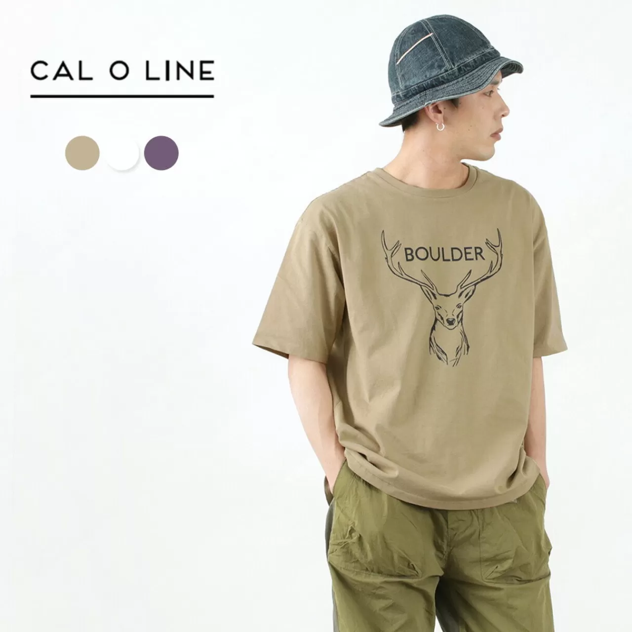 CAL O LINE Short Sleeves>Colorado Map Print T-Shirt