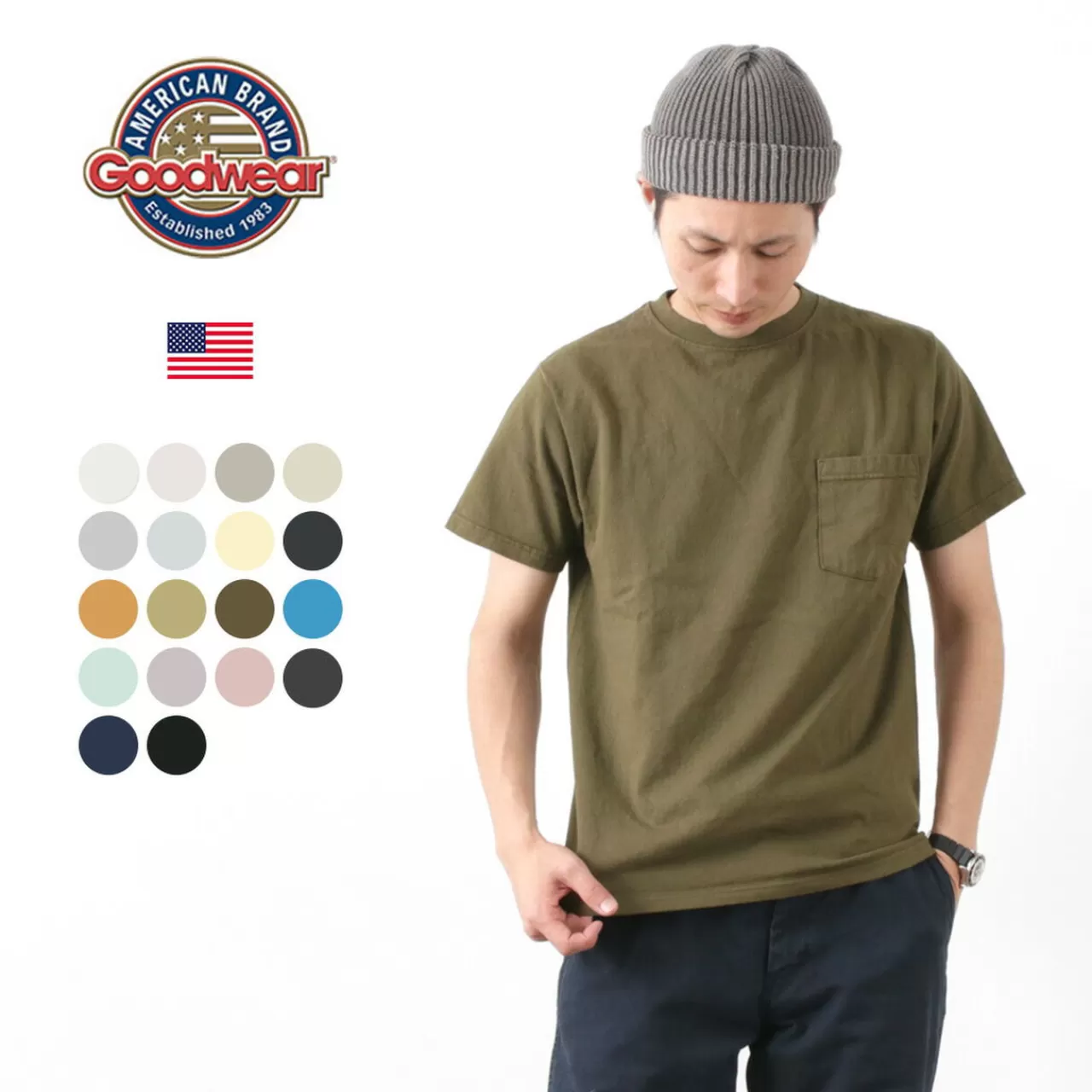 GOODWEAR Short Sleeves>Colour Special Order Pocket T-Shirt