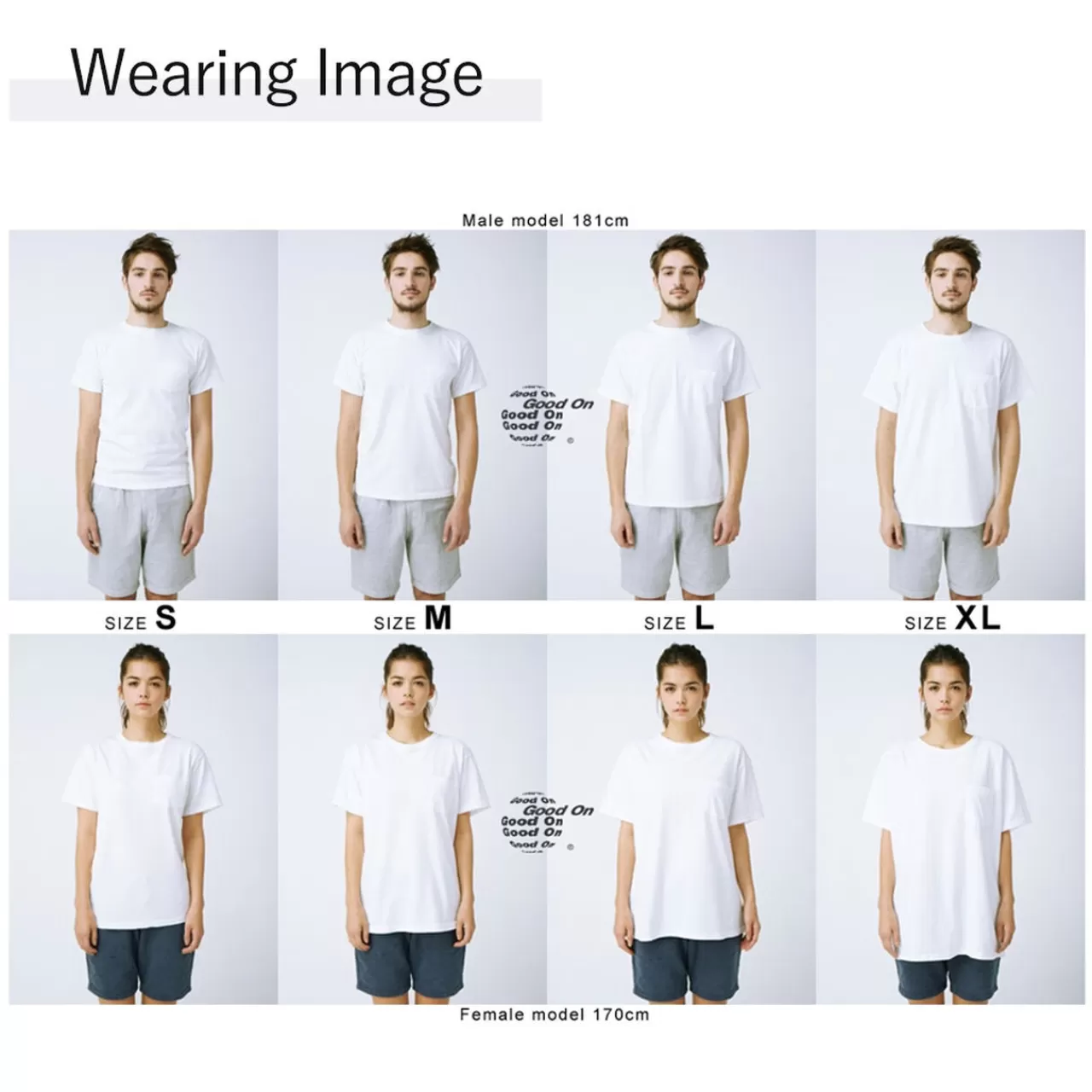 GOOD ON Short Sleeves>Colour Special Order Short Sleeve Henley Neck T-Shirt