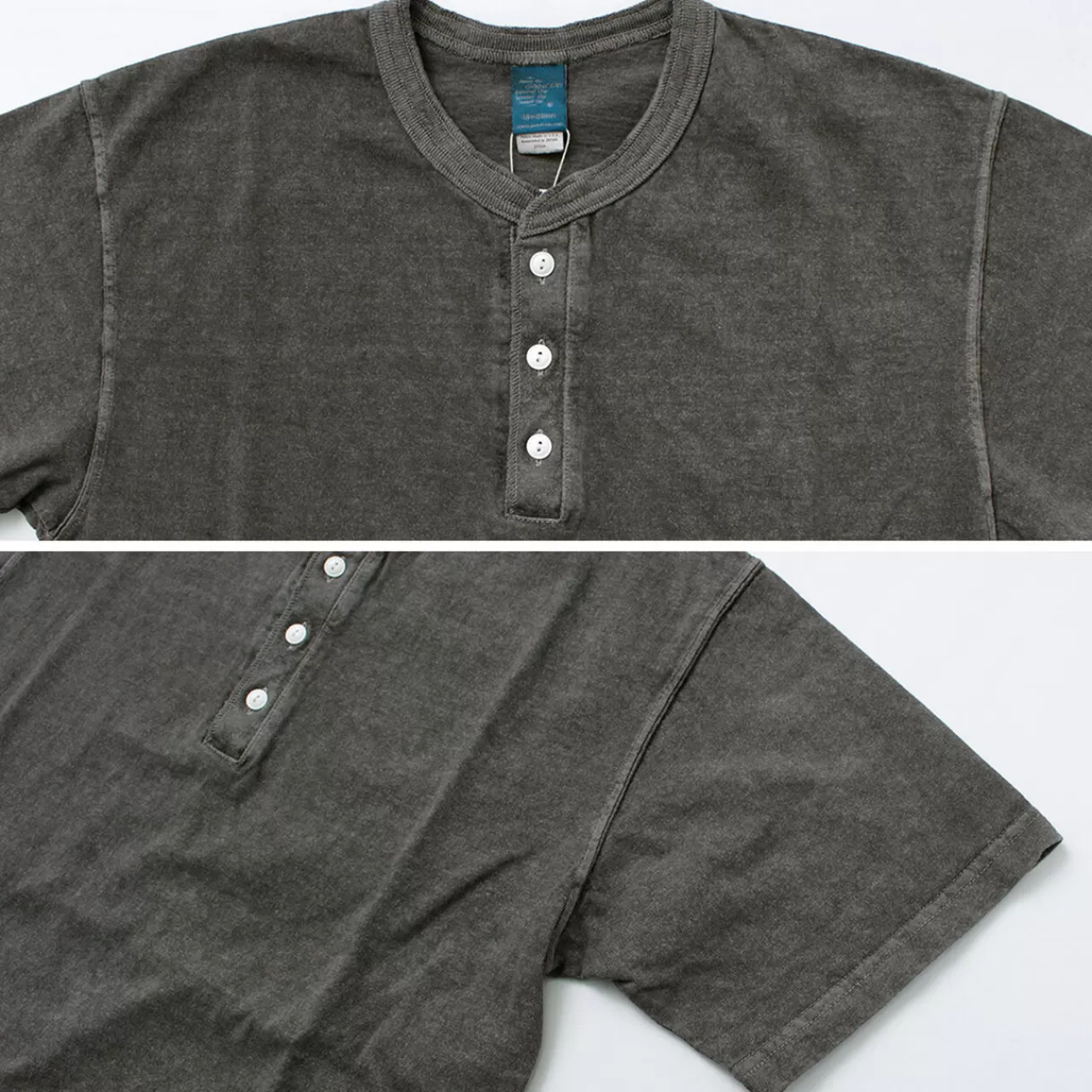 GOOD ON Short Sleeves>Colour Special Order Short Sleeve Henley Neck T-Shirt