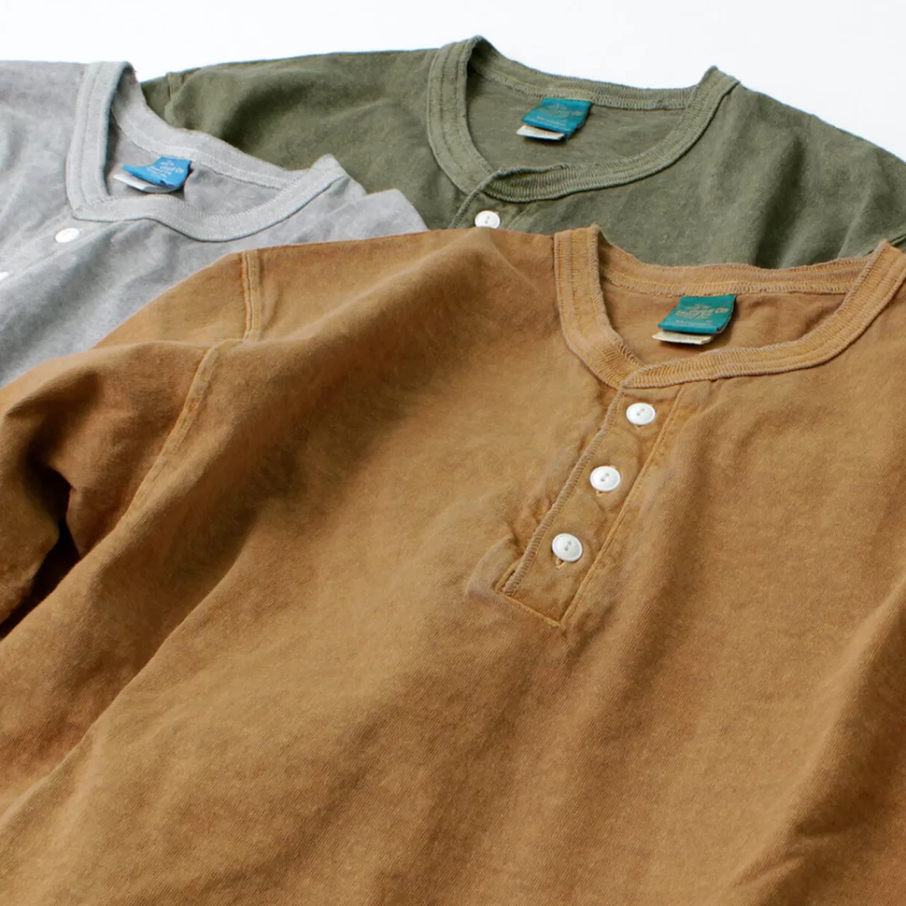 GOOD ON Short Sleeves>Colour Special Order Short Sleeve Henley Neck T-Shirt