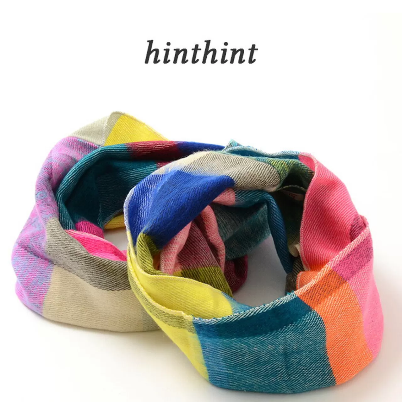 HINTHINT Muffler>Coloured Checked Snood