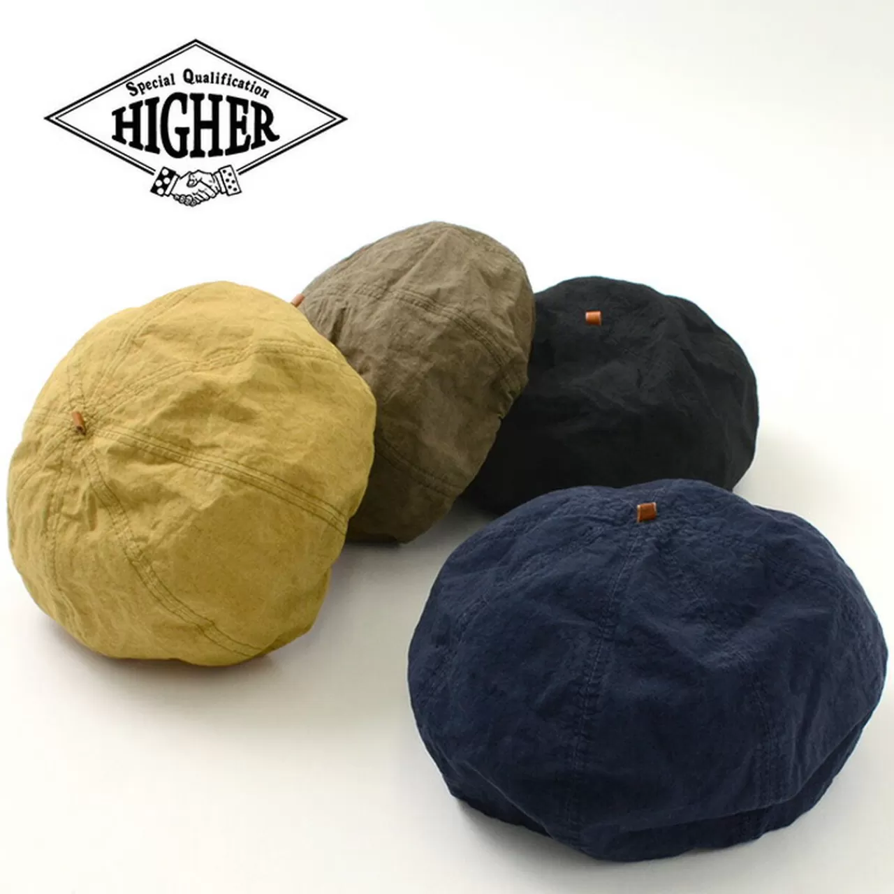 HIGHER Hats>Cotton Linen Weather Beret