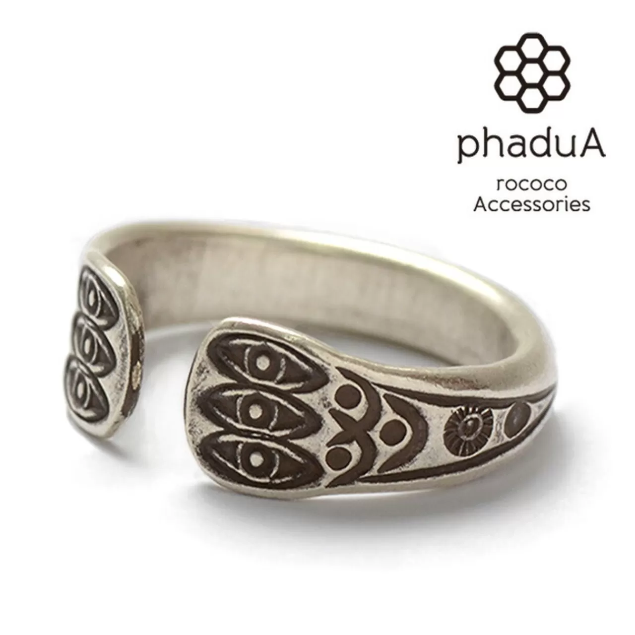 PHADUA Ring>Cullen Ring/6 Eyes Silver